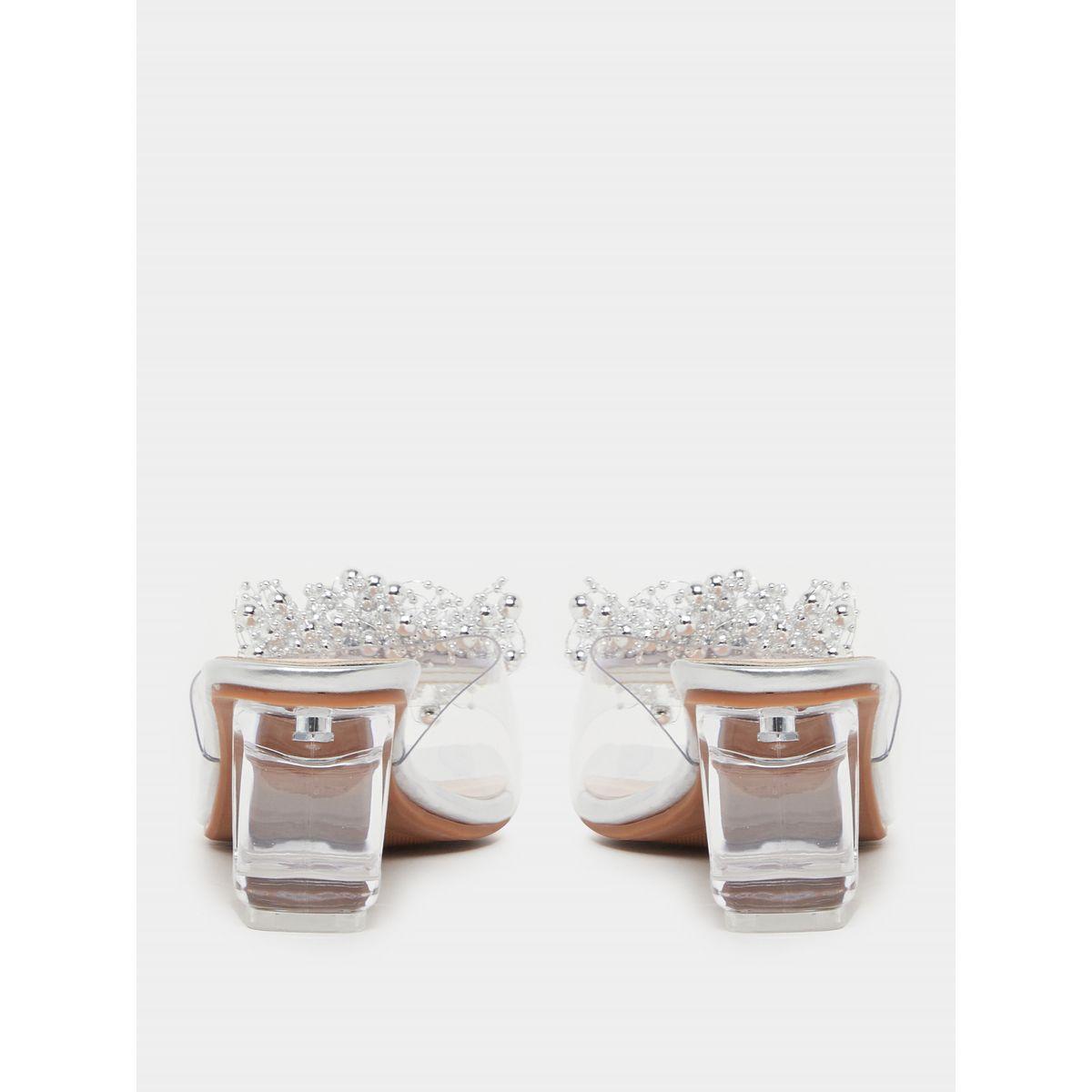 Take Two Beaded Transparent Strap Block Heel Sandals-women-shoes-heels-image-4
