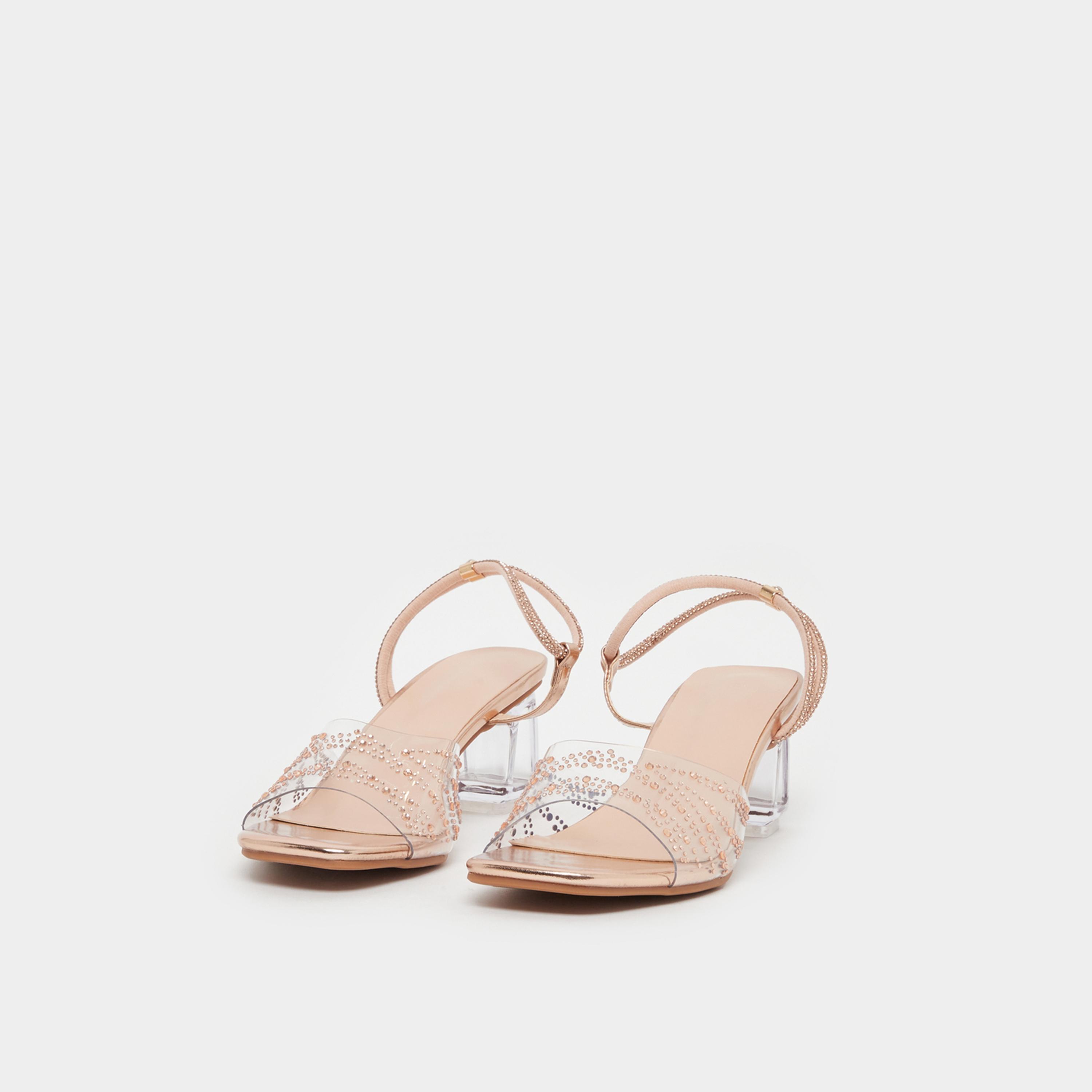 Take Two Embellished Transparent Block Heel Sandals-women-shoes-heels-image-2