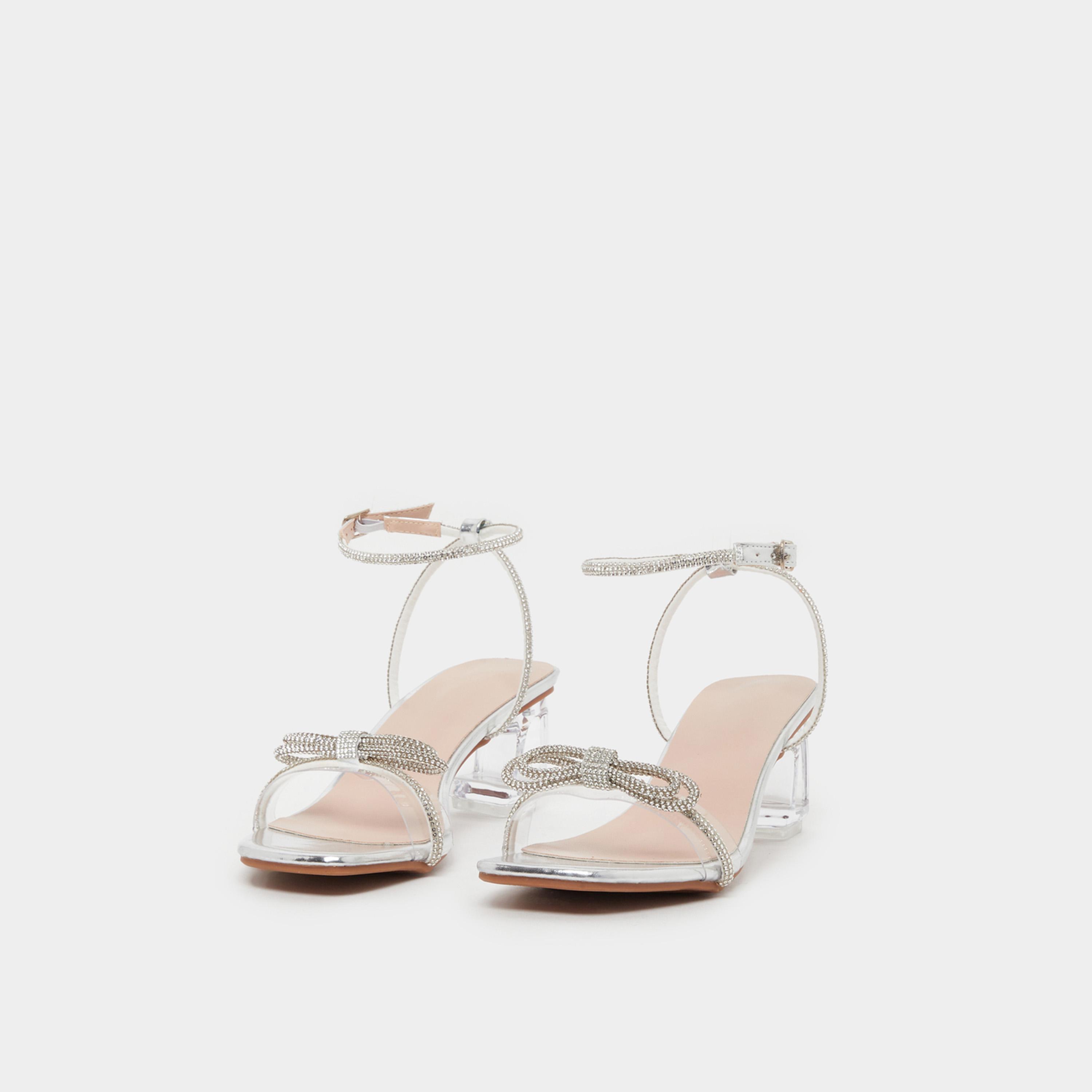 Take Two Embellished Bow Transparent Block Heel Sandals-women-shoes-sandals-heeled-image-2