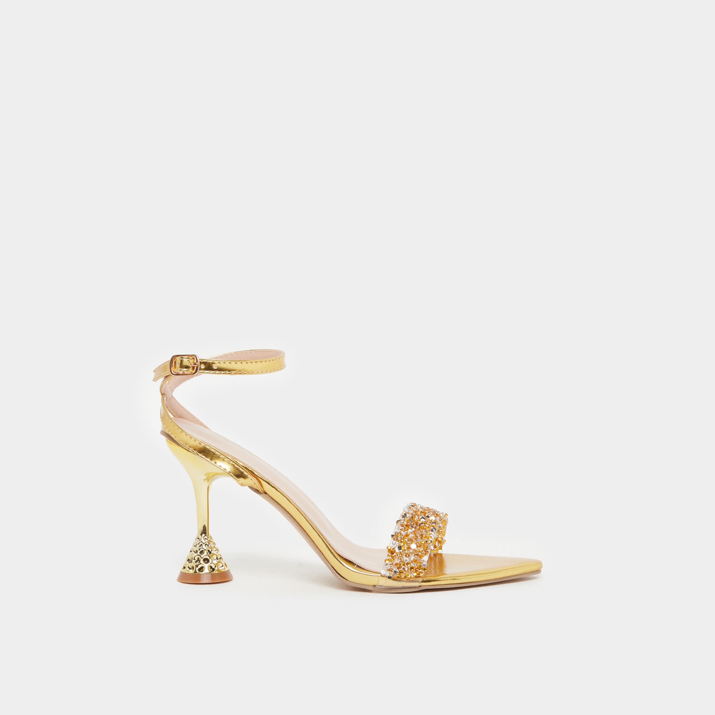 Take Two Embellished Ankle Strap Kitten Heel Sandals-women-shoes-heels-image-1