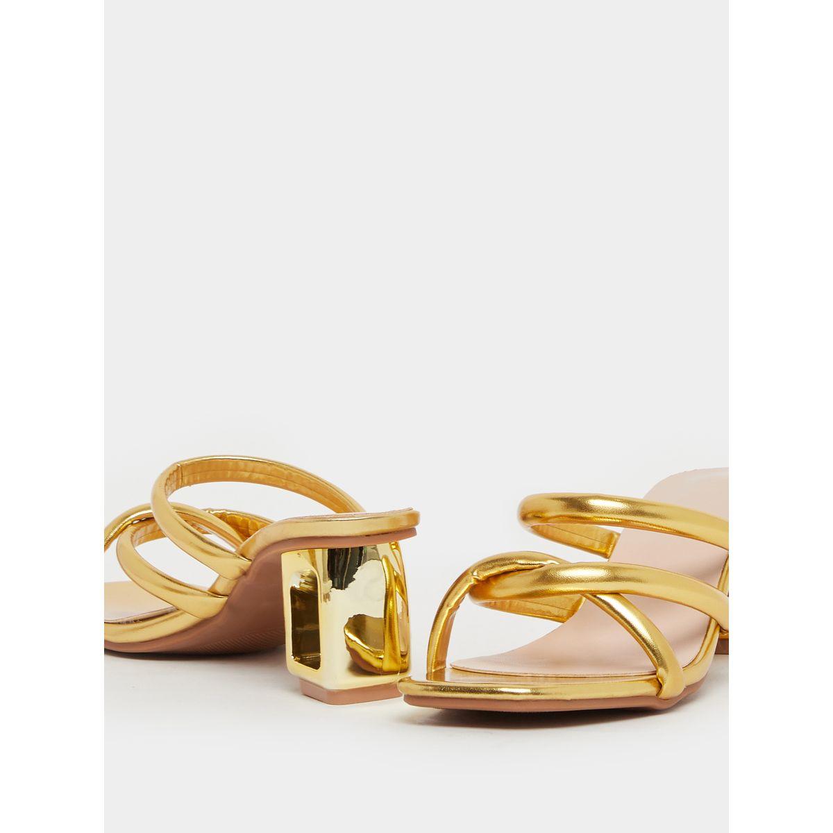 Take Two Shiny Metallic Strappy Block Heel Sandals-women-shoes-heels-image-3