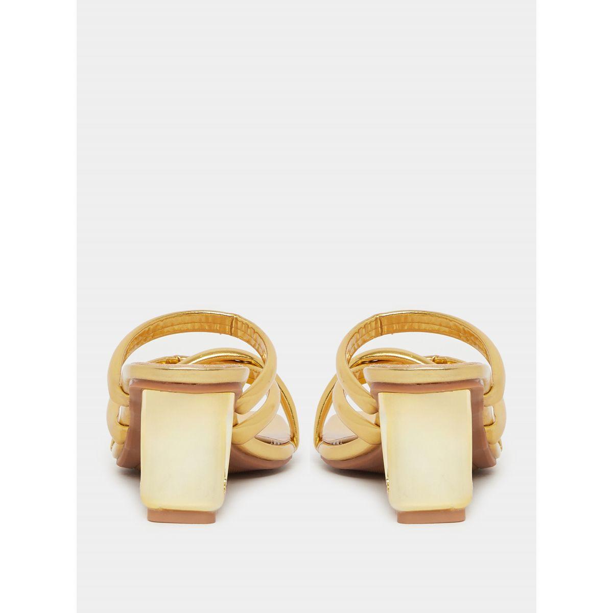 Take Two Shiny Metallic Strappy Block Heel Sandals-women-shoes-heels-image-4