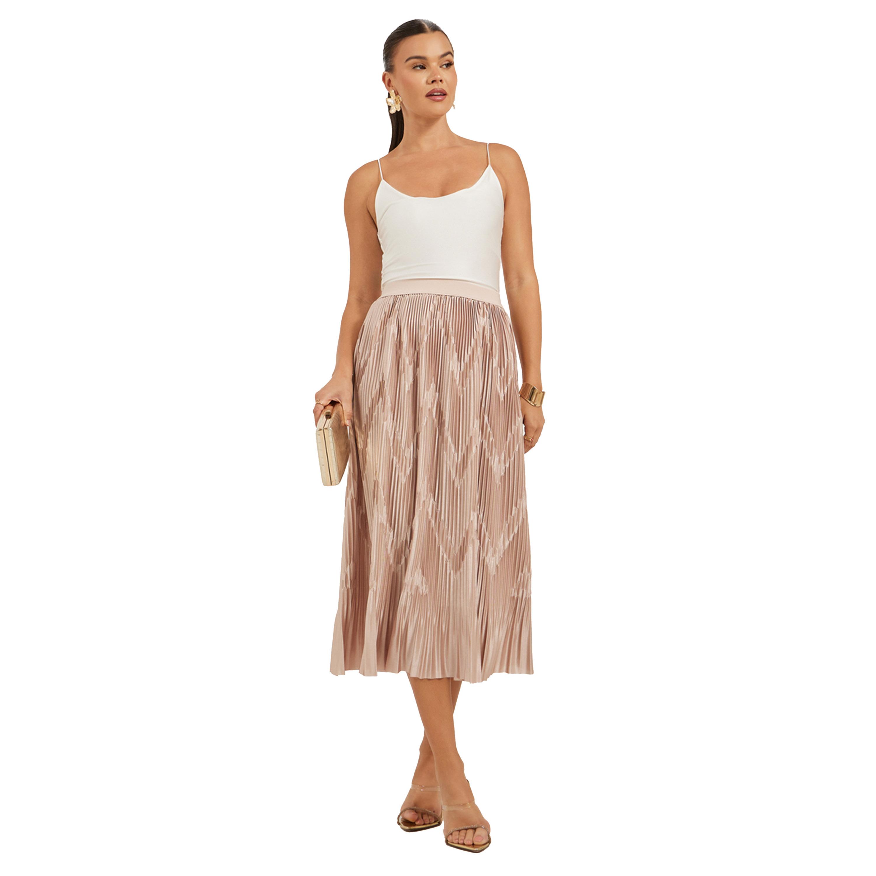 Styli Plisse Elasticated Waistband Midi Skirt-women-clothing-bottoms-skirts-image-1