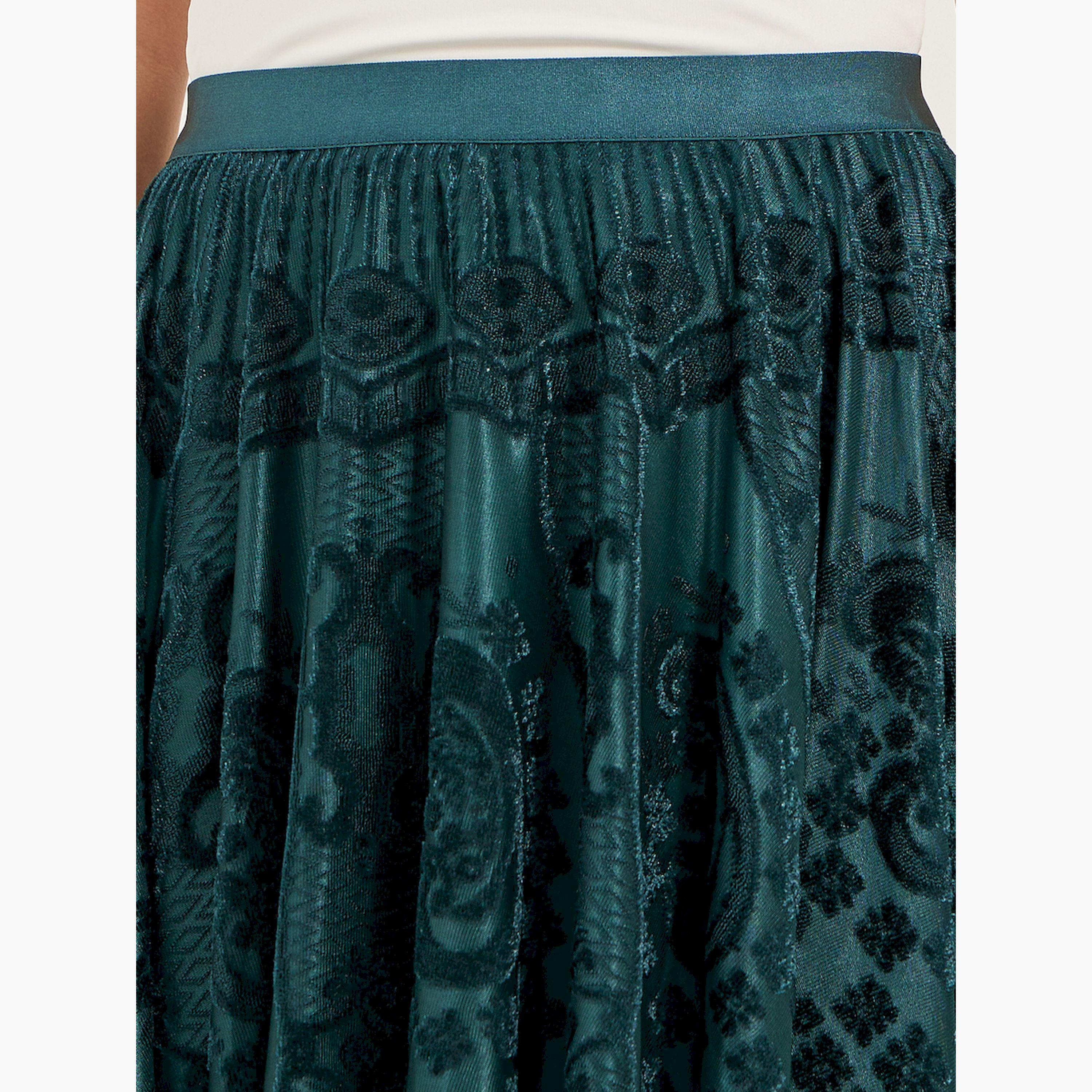 Styli Burnout Design A-Line Midi Skirt-women-clothing-bottoms-skirts-image-3