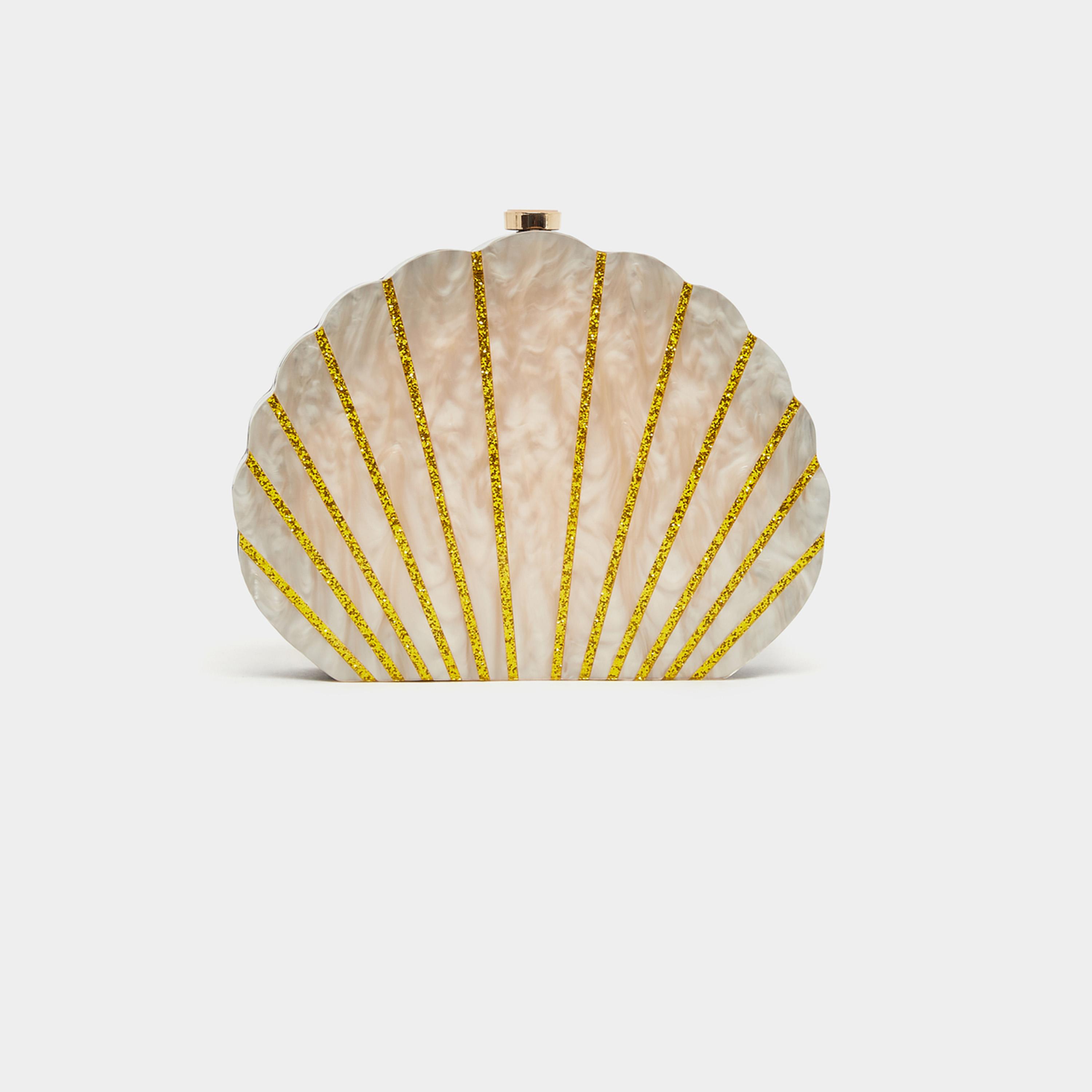 Styli Shell Shape Clutch with Chain Strap-women-bagsandwallets-handbags-image-2