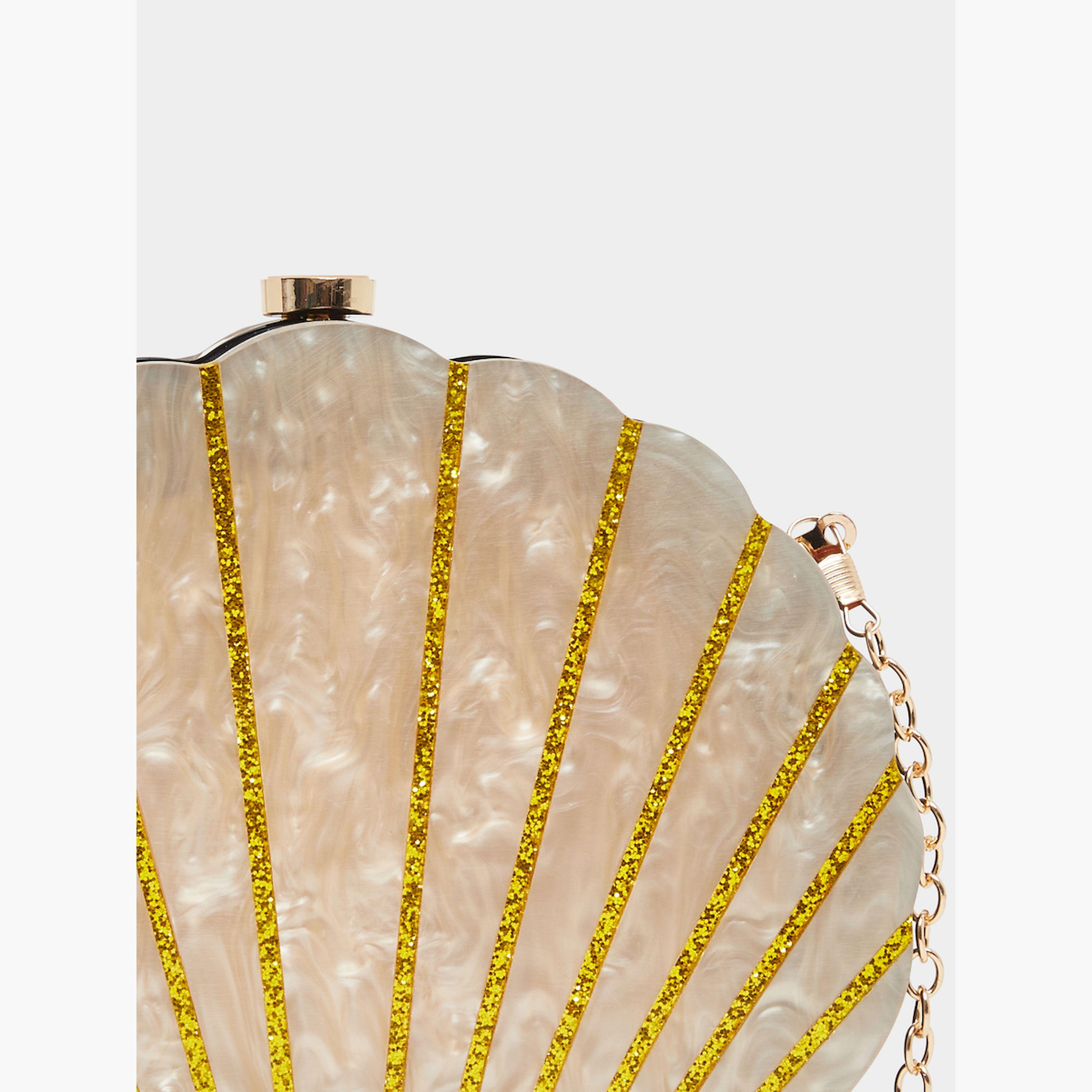 Styli Shell Shape Clutch with Chain Strap-women-bagsandwallets-handbags-image-3