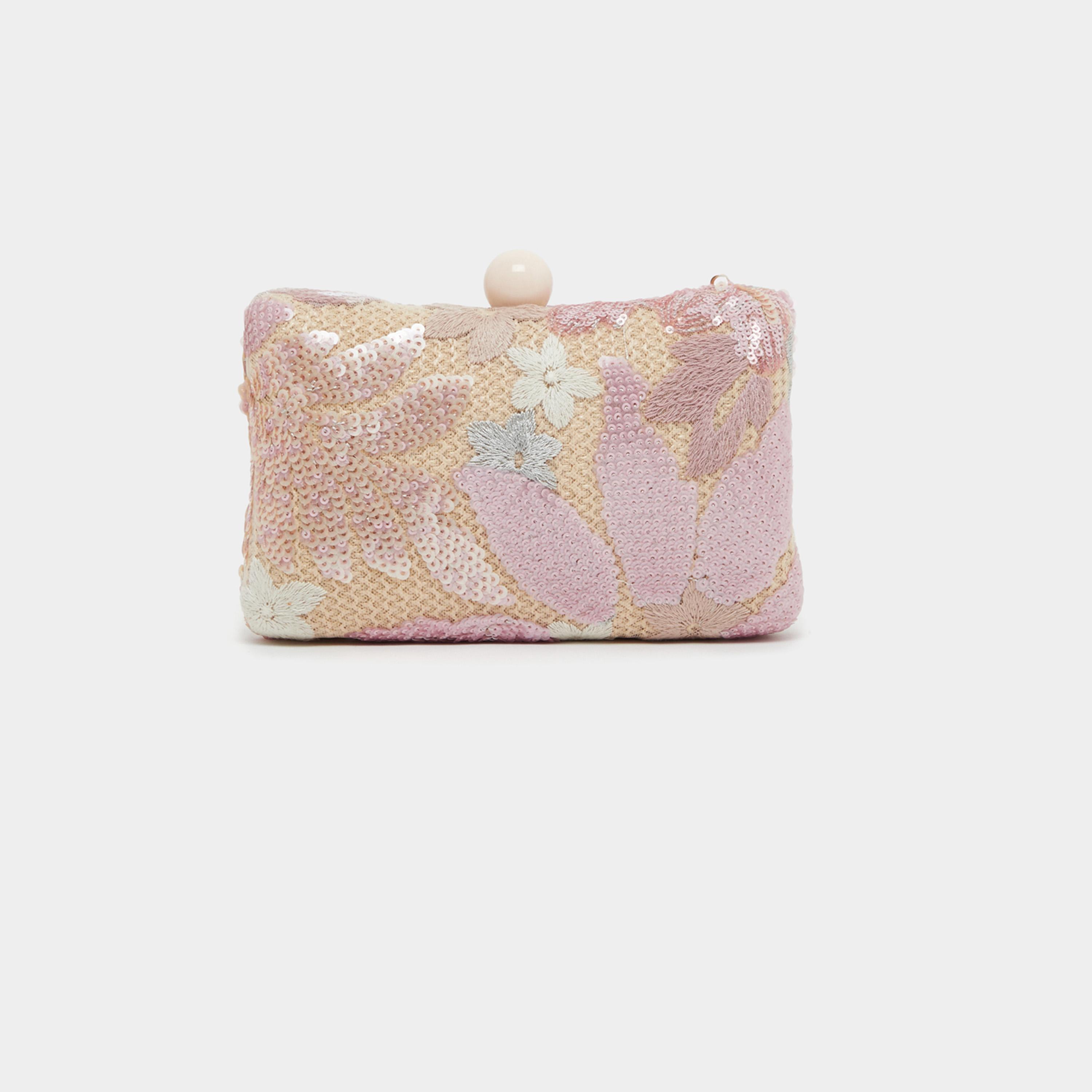 Styli Embellished Sequined Clutch with Chain Strap-women-bagsandwallets-handbags-image-2