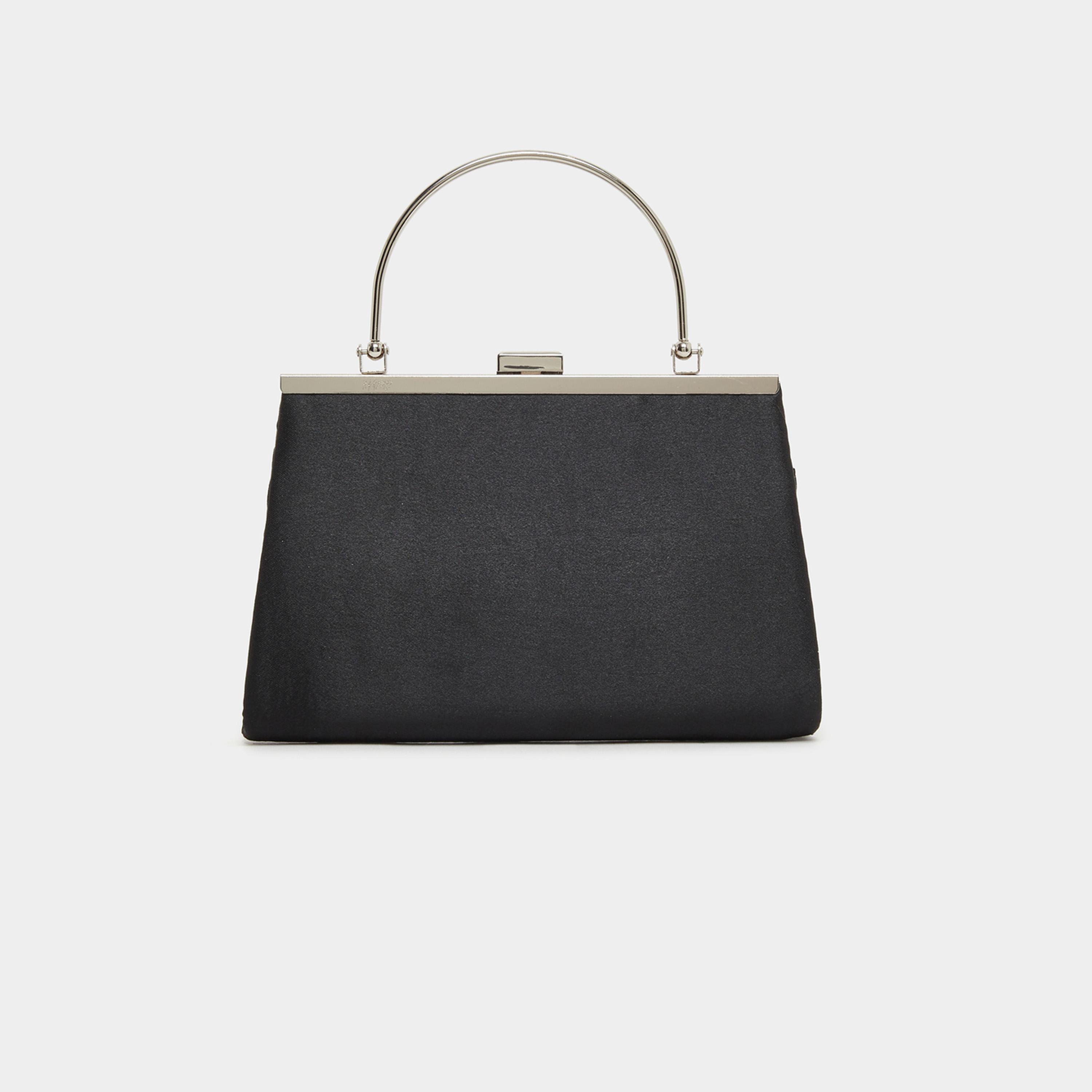 Styli Pleated Metallic Handbag with Chain Strap-women-bagsandwallets-handbags-image-4