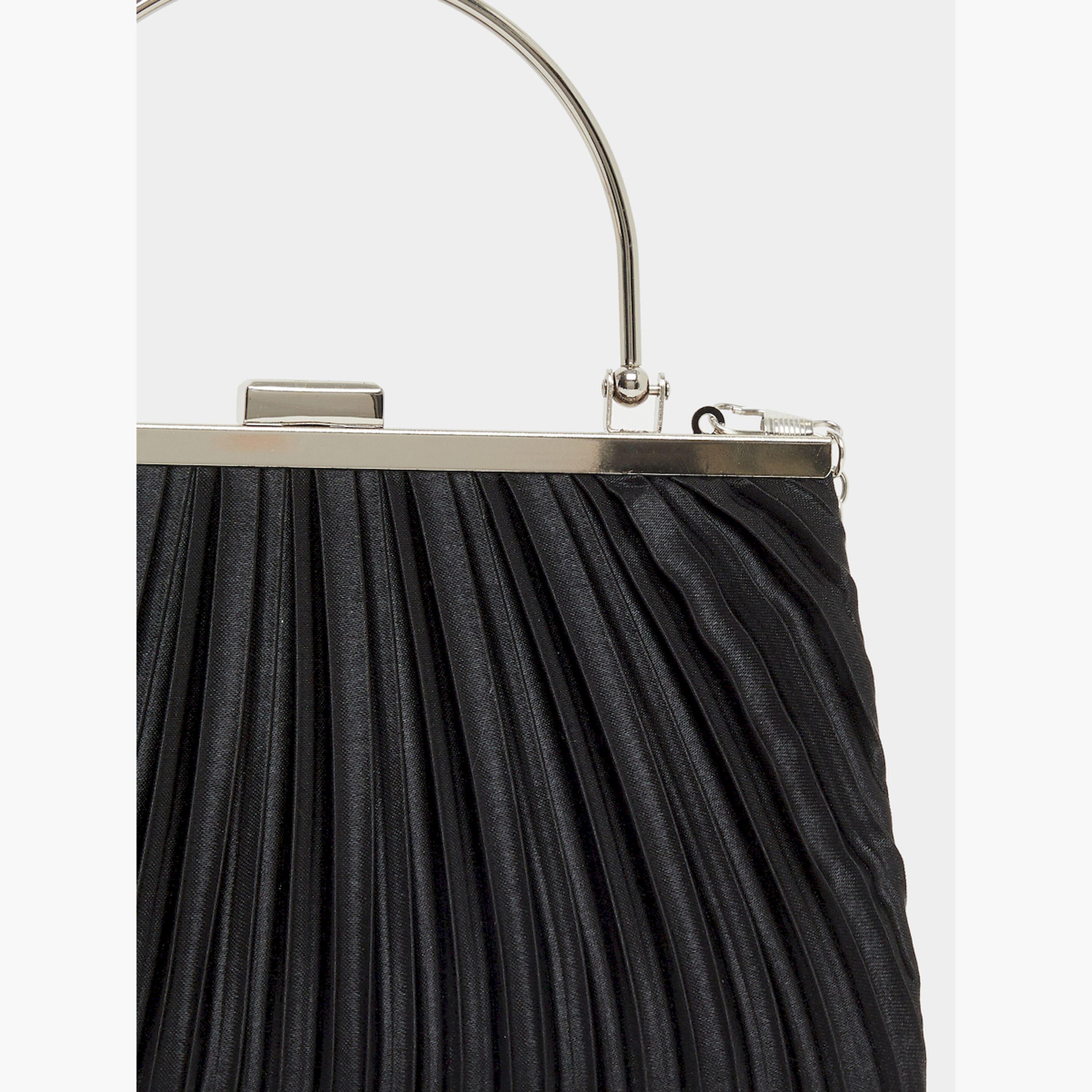 Styli Pleated Metallic Handbag with Chain Strap-women-bagsandwallets-handbags-image-5