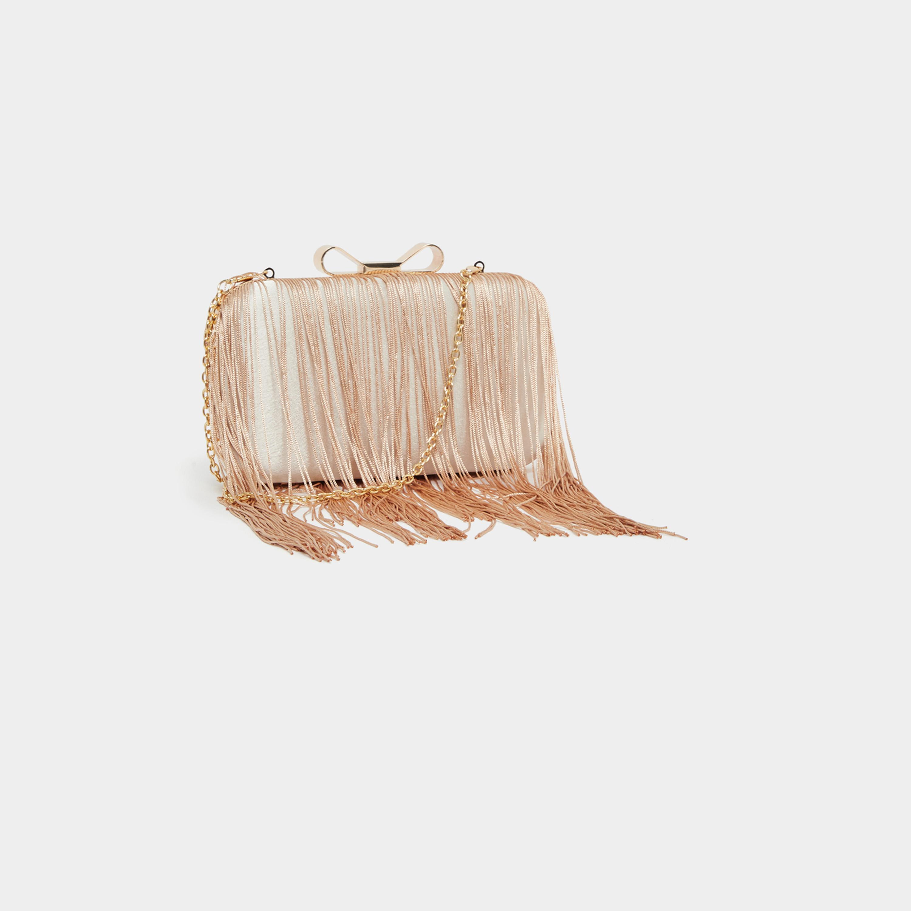Styli Embellished Metallic Clutch with Chain Strap-women-bagsandwallets-handbags-image-1