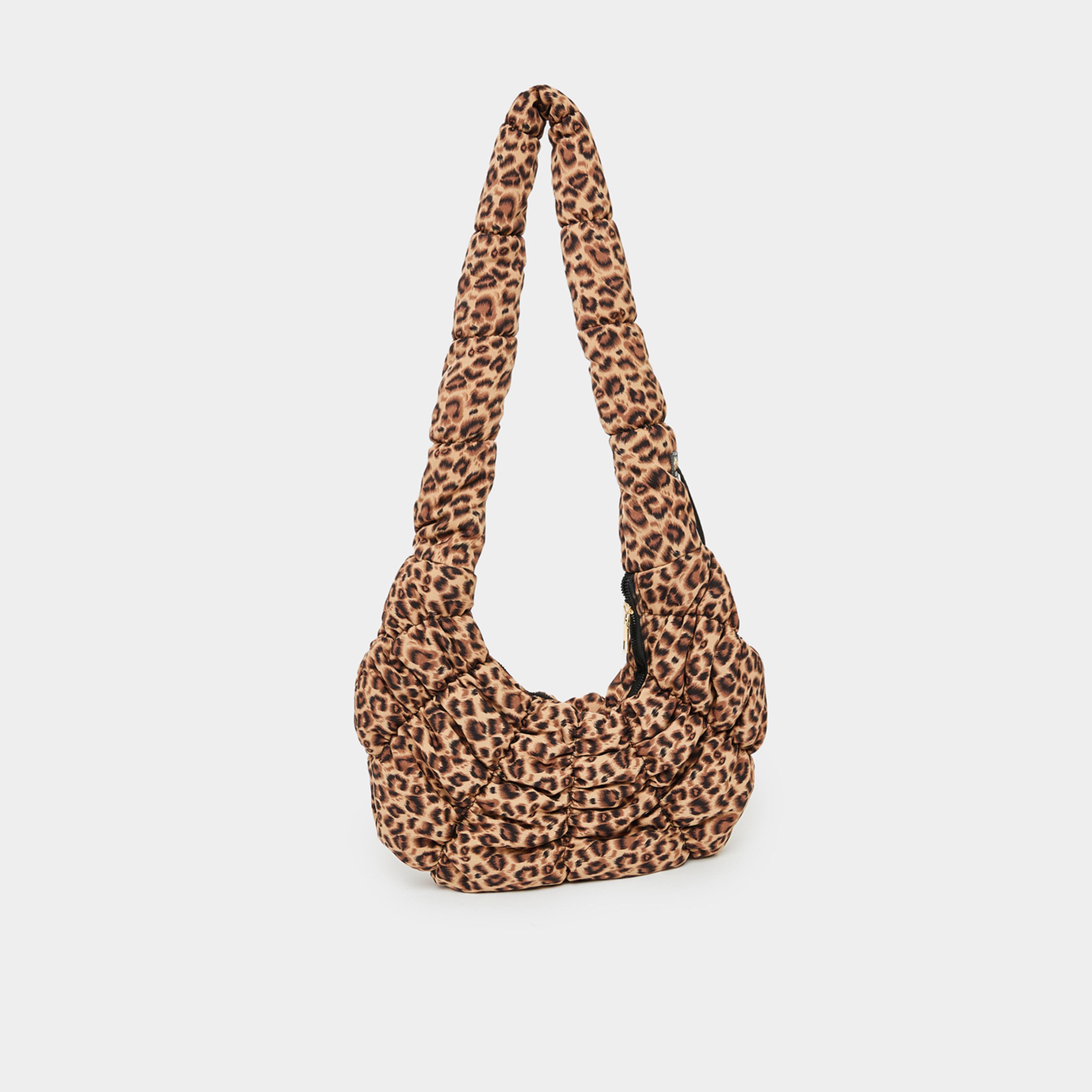 ستايلي - حقيبة كتف بطبعة جلد النمر مع سحاب للإغلاق-women-bagsandwallets-handbags-image-3