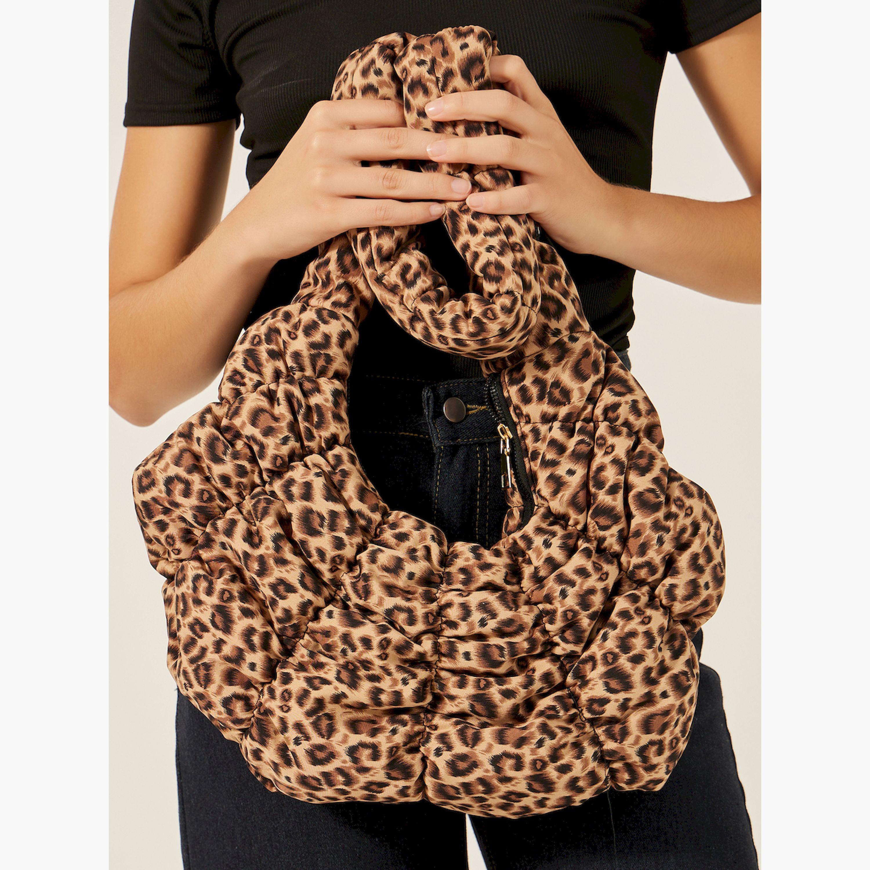 ستايلي - حقيبة كتف بطبعة جلد النمر مع سحاب للإغلاق-women-bagsandwallets-handbags-image-5