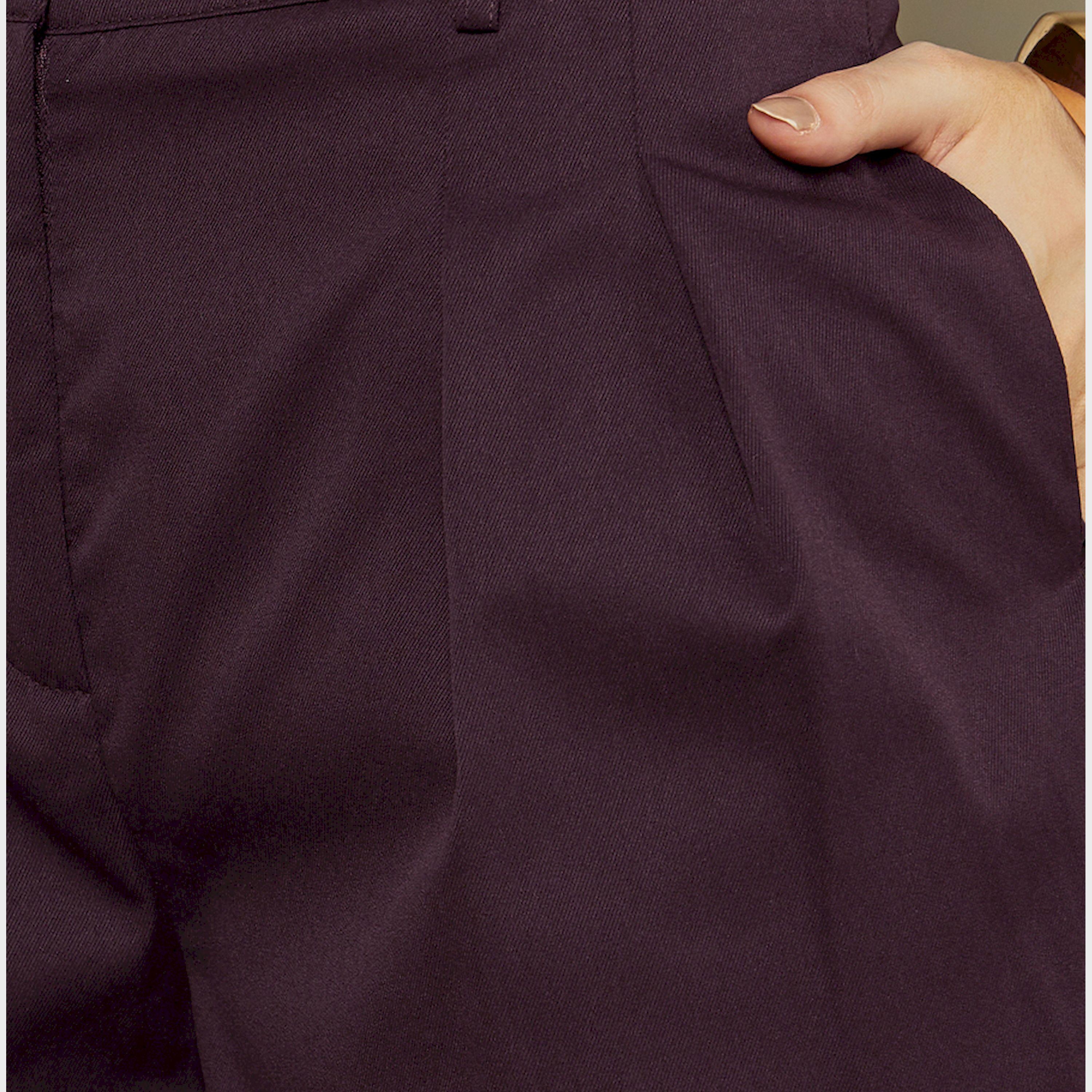 ستايلي - بنطال واسع الساق بخصر مرتفع مع حلقات حزام-women-clothing-bottoms-trousers-image-3