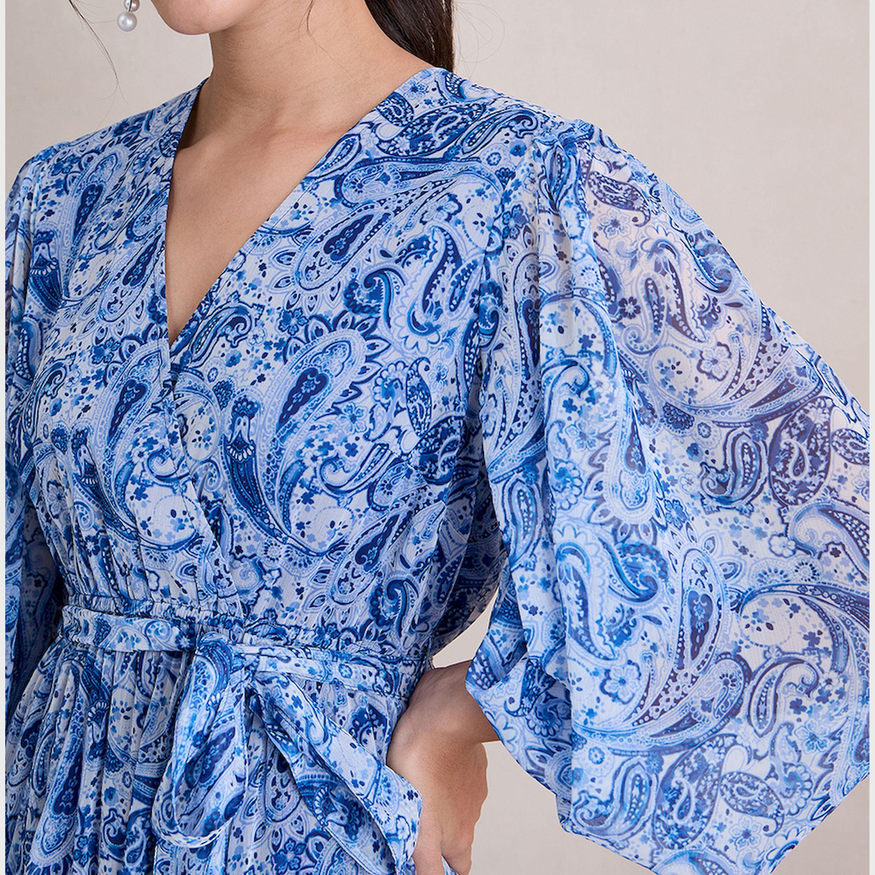 فيميلا × ستايلي - فستان ماكسي بطبعة بيزلي وأكمام منفوخة-women-clothing-dresses-image-5