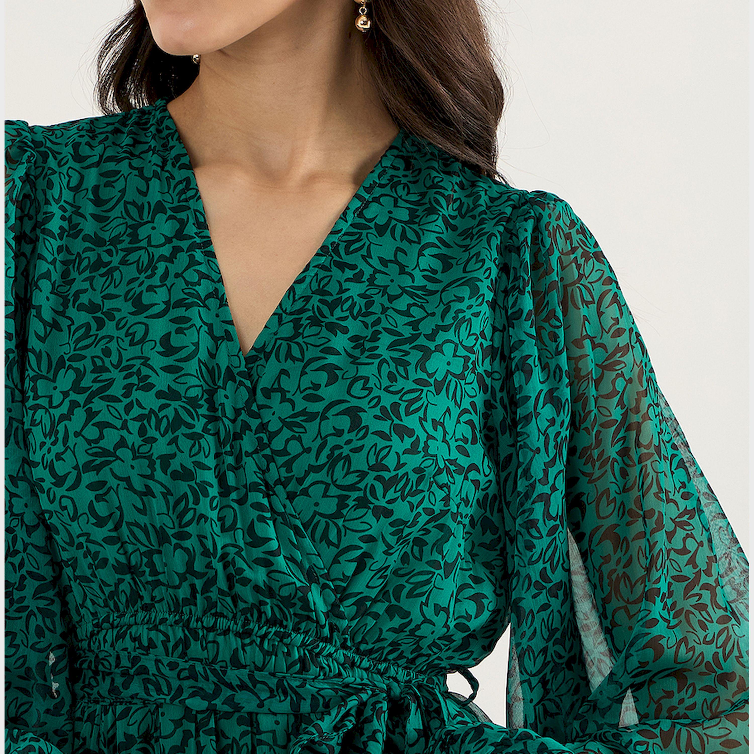 فيميلا × ستايلي - فستان ماكسي بطبعات الأزهار بأكمام منفوخة-women-clothing-dresses-image-5