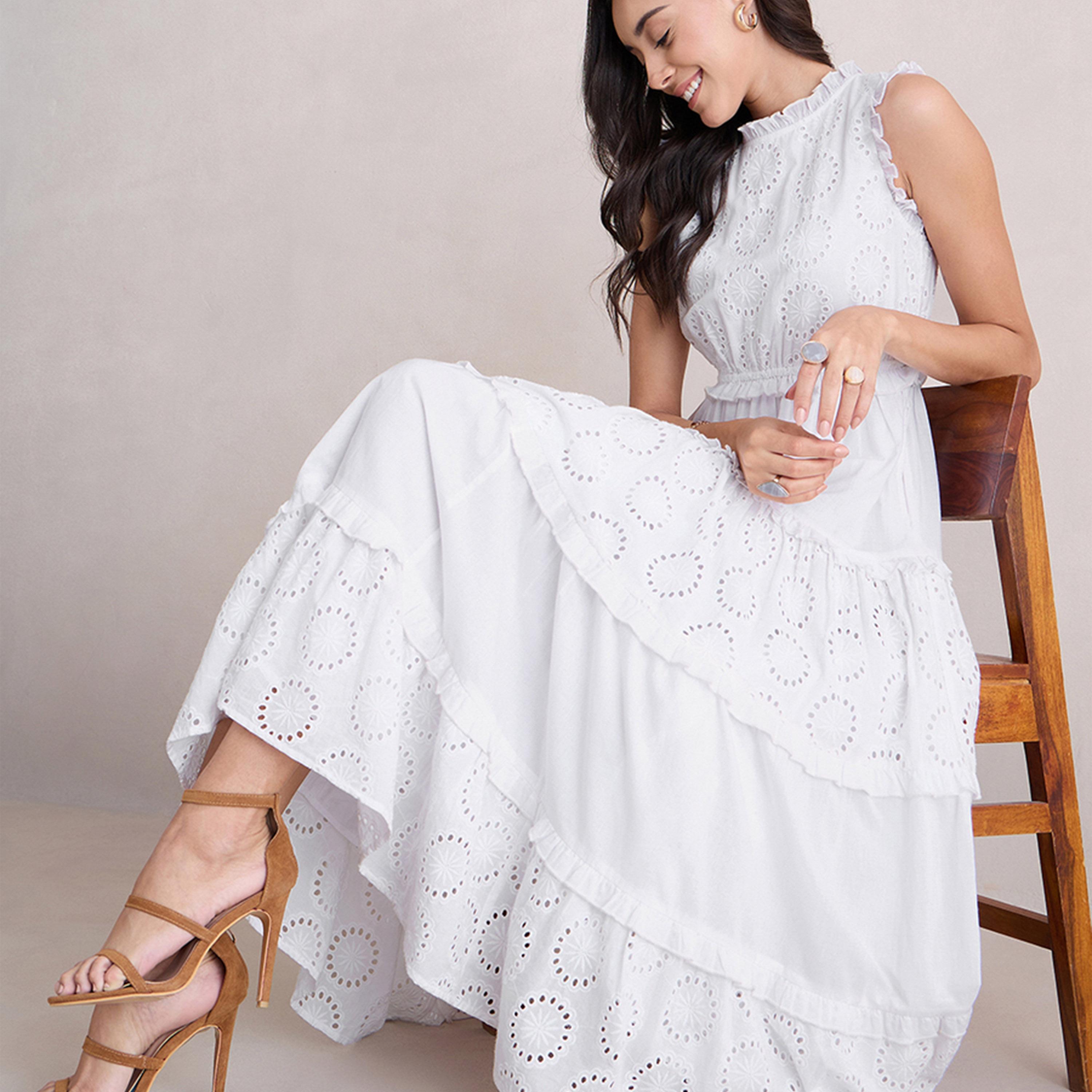 فيميلا × ستايلي - فستان ماكسي من قطن شيفلي بدون أكمام-women-clothing-dresses-image-6