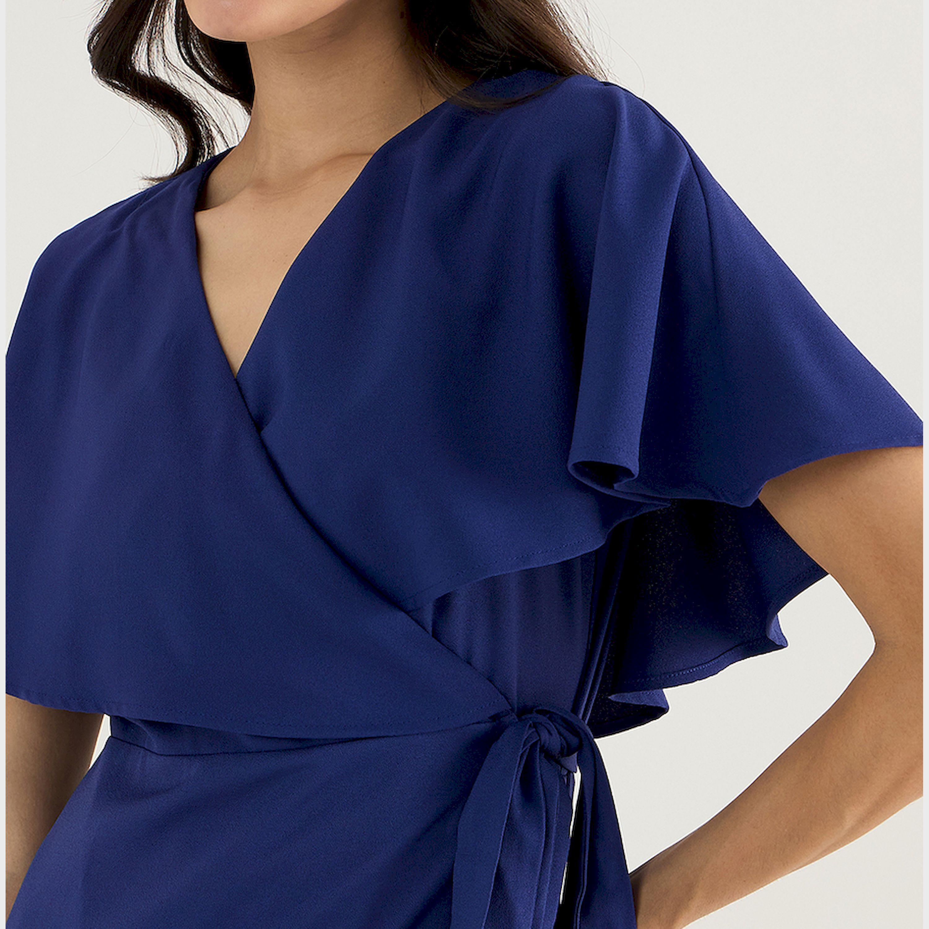 Femmella X Styli V Neck Wrap Maxi Dress With Tie-Up Belt-women-clothing-dresses-image-4