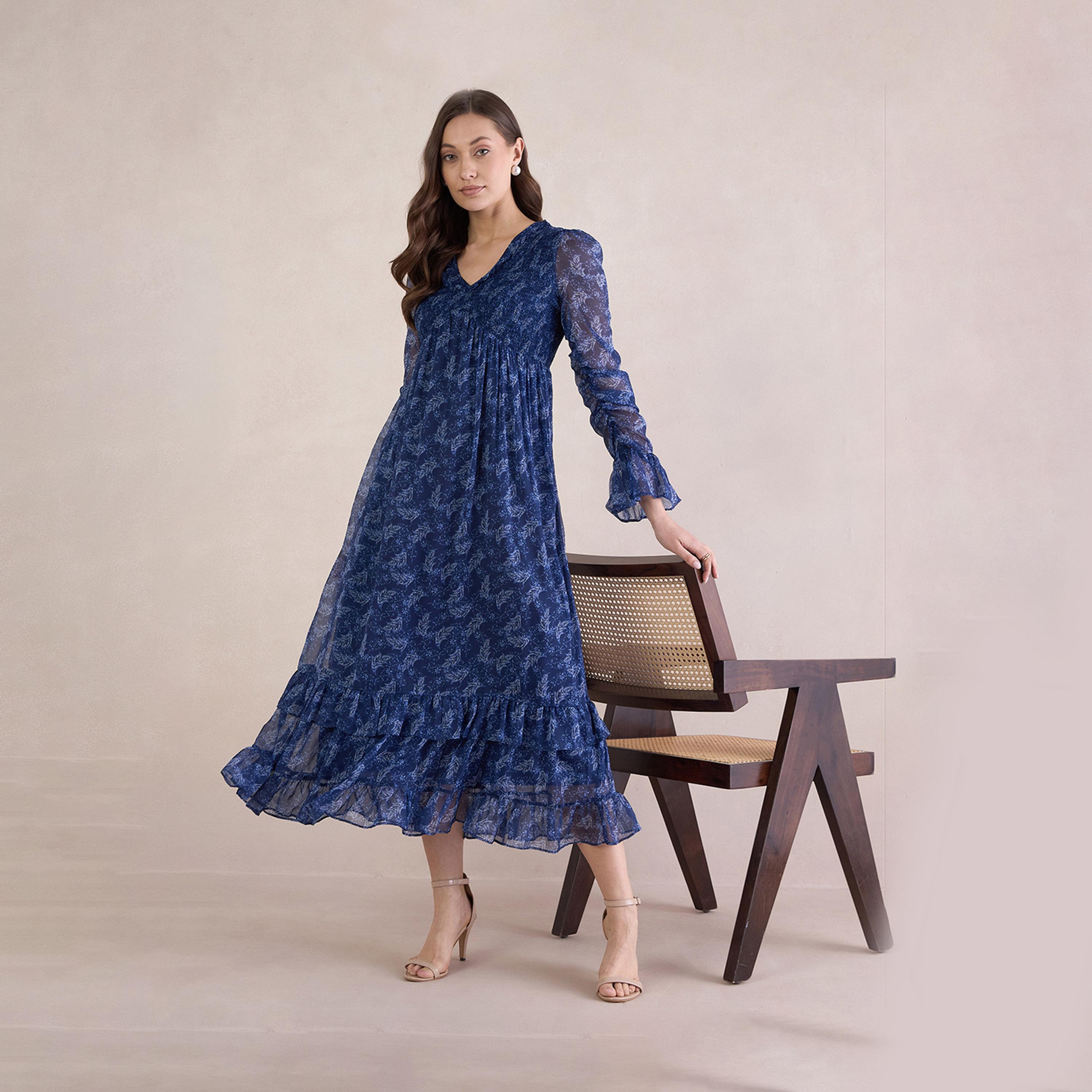 فيميلا × ستايلي - فستان ميدي متعدد الطبقات بطبعات الأزهار مع تفاصيل مطرزة-women-clothing-dresses-image-6