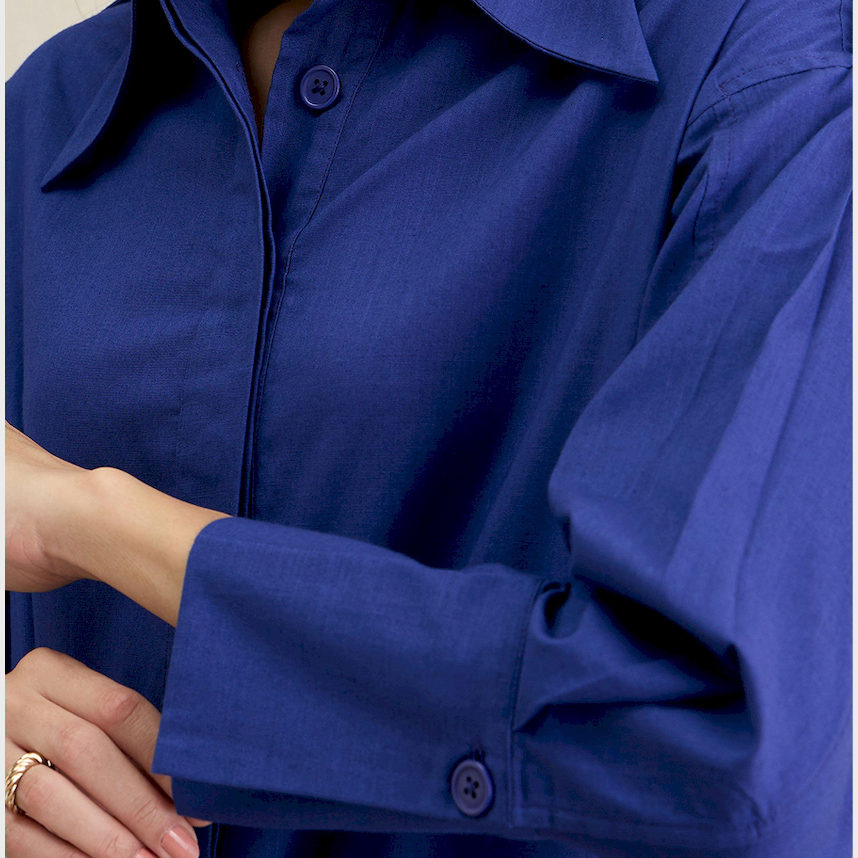 Femmella X Styli Cotton Collared Shirt Midi Dress-women-clothing-dresses-image-4