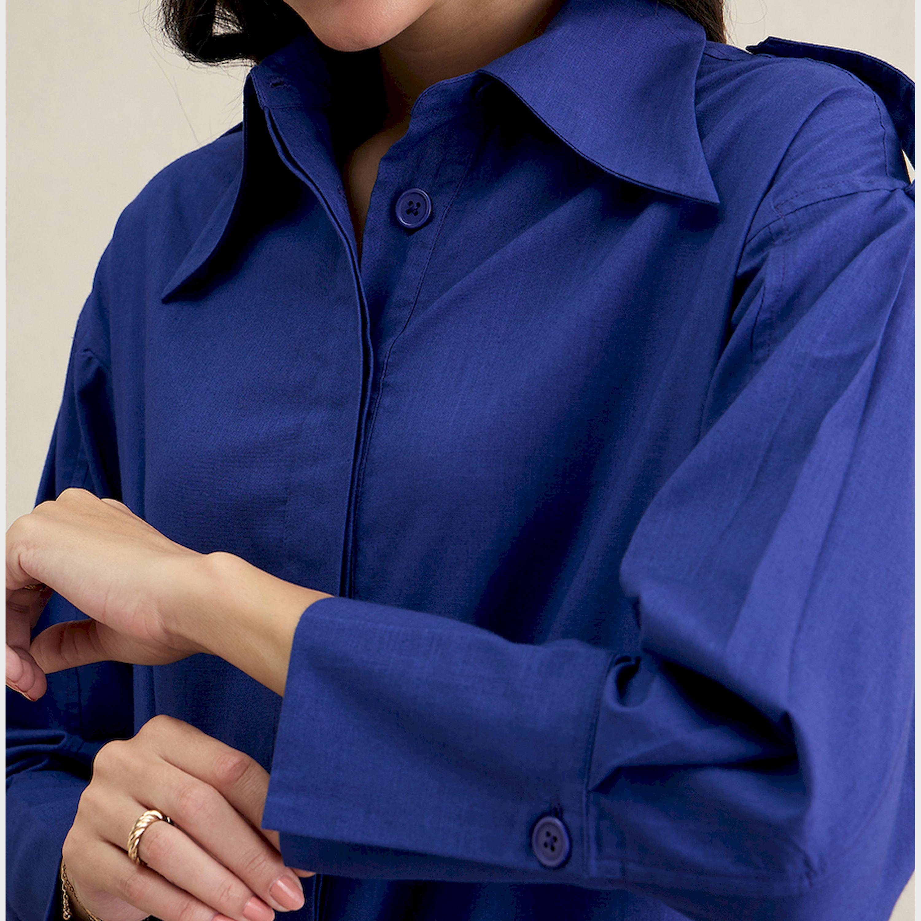 Femmella X Styli Cotton Collared Shirt Midi Dress-women-clothing-dresses-image-5