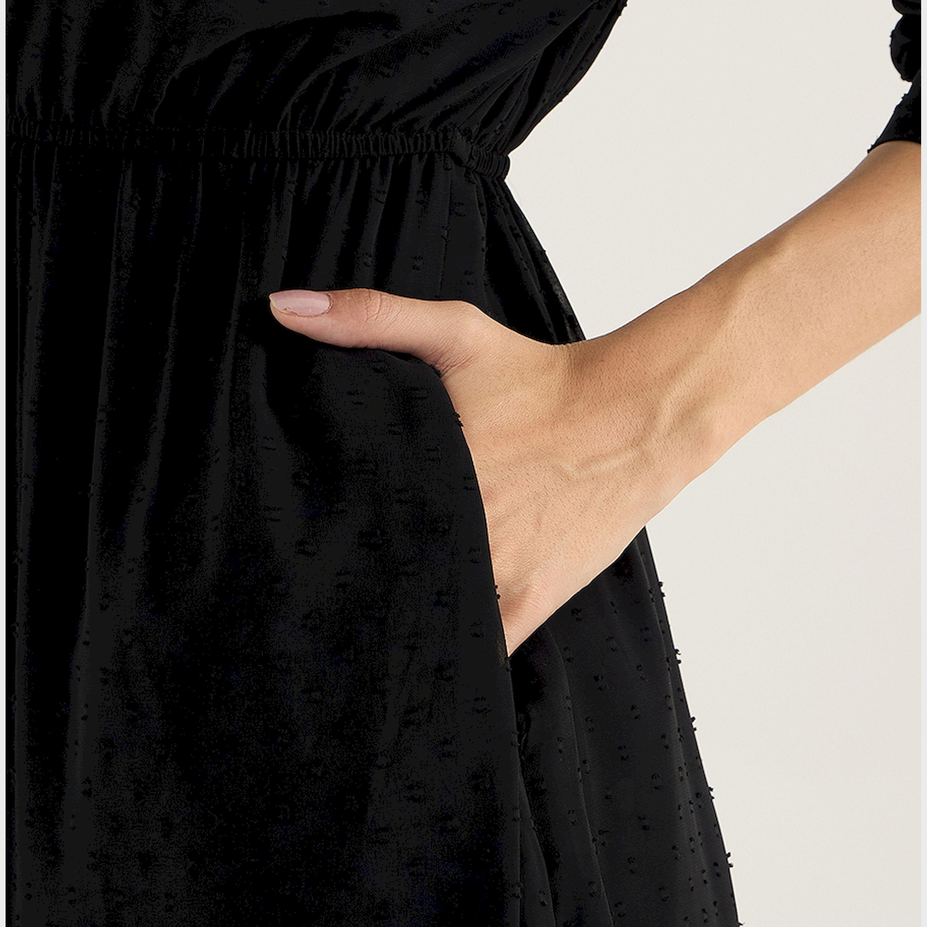 Femmella X Styli Textured Dobby V-Neck A-Line Midi Dress-women-clothing-dresses-image-6