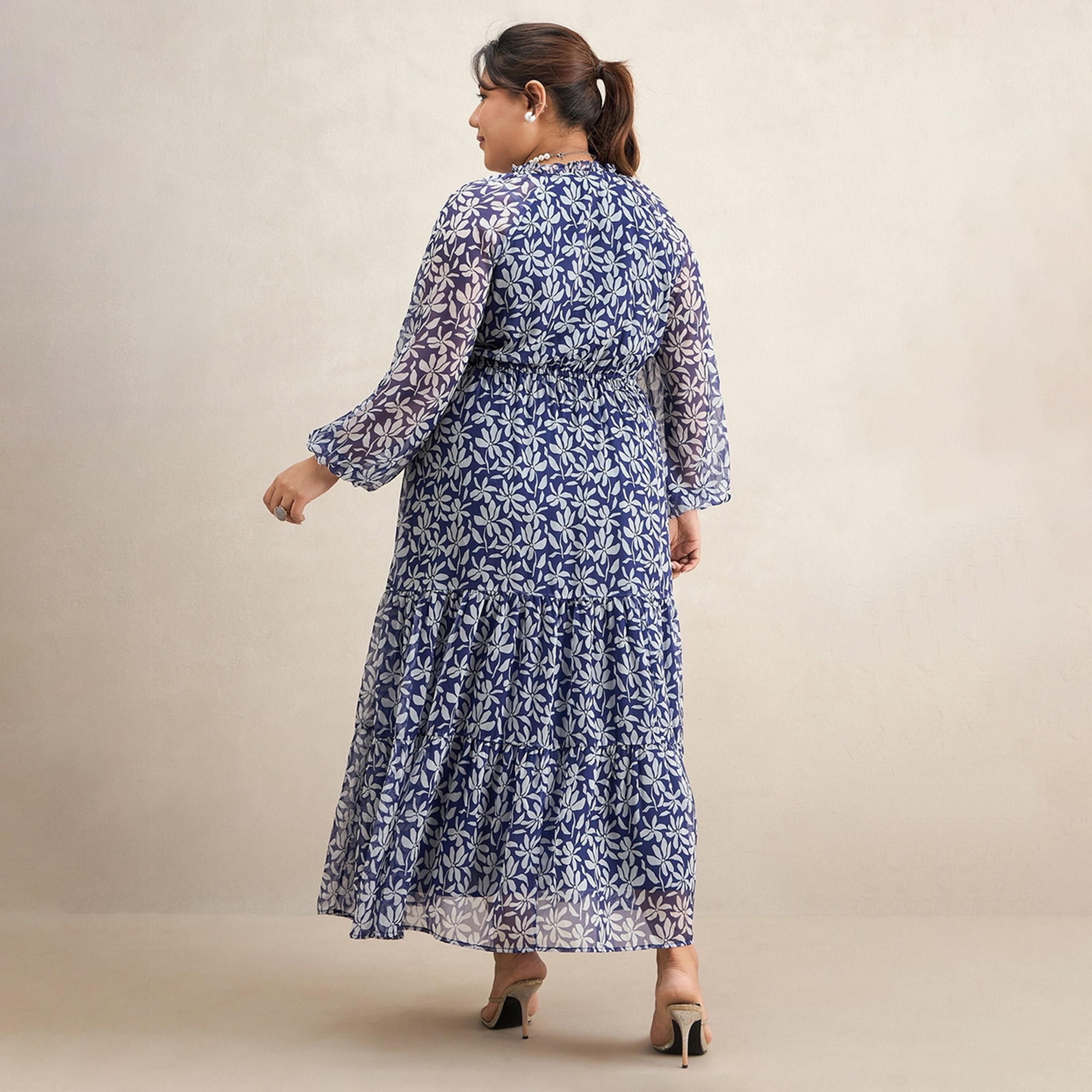 Femmella X Styli Plus Size Floral Print Tiered Maxi Dress-women-clothing-dresses-image-2