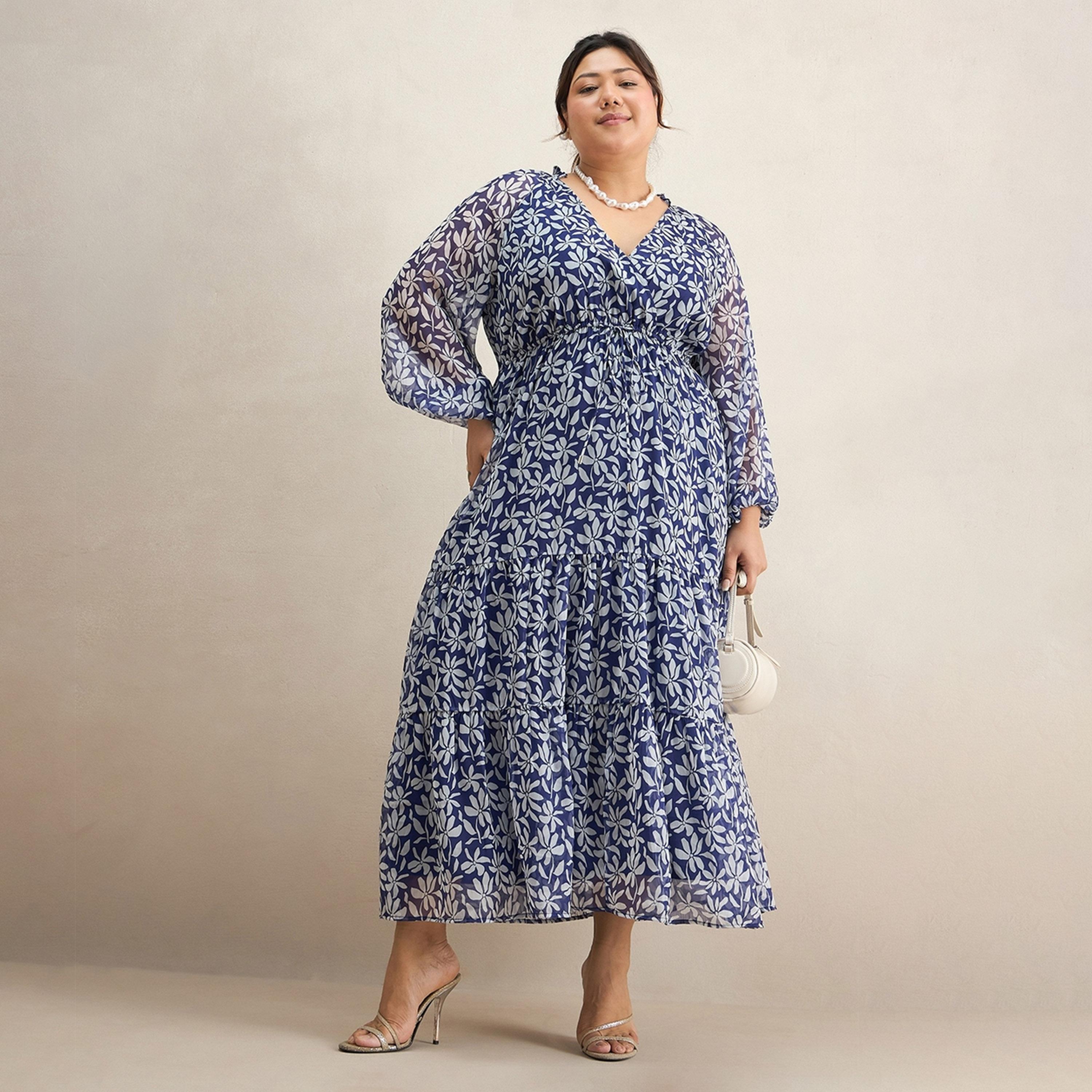 Femmella X Styli Plus Size Floral Print Tiered Maxi Dress-women-clothing-dresses-image-6