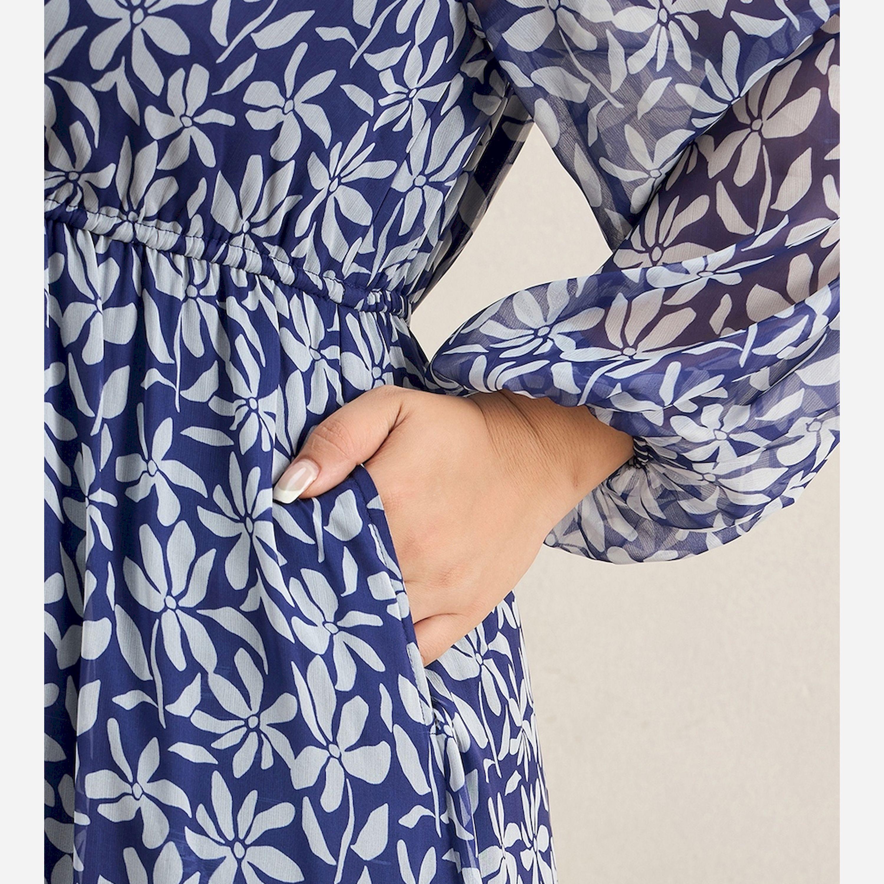 فيميلا × ستايلي - فستان ماكسي بطبعات زهور مقاس كبير-women-clothing-dresses-image-7