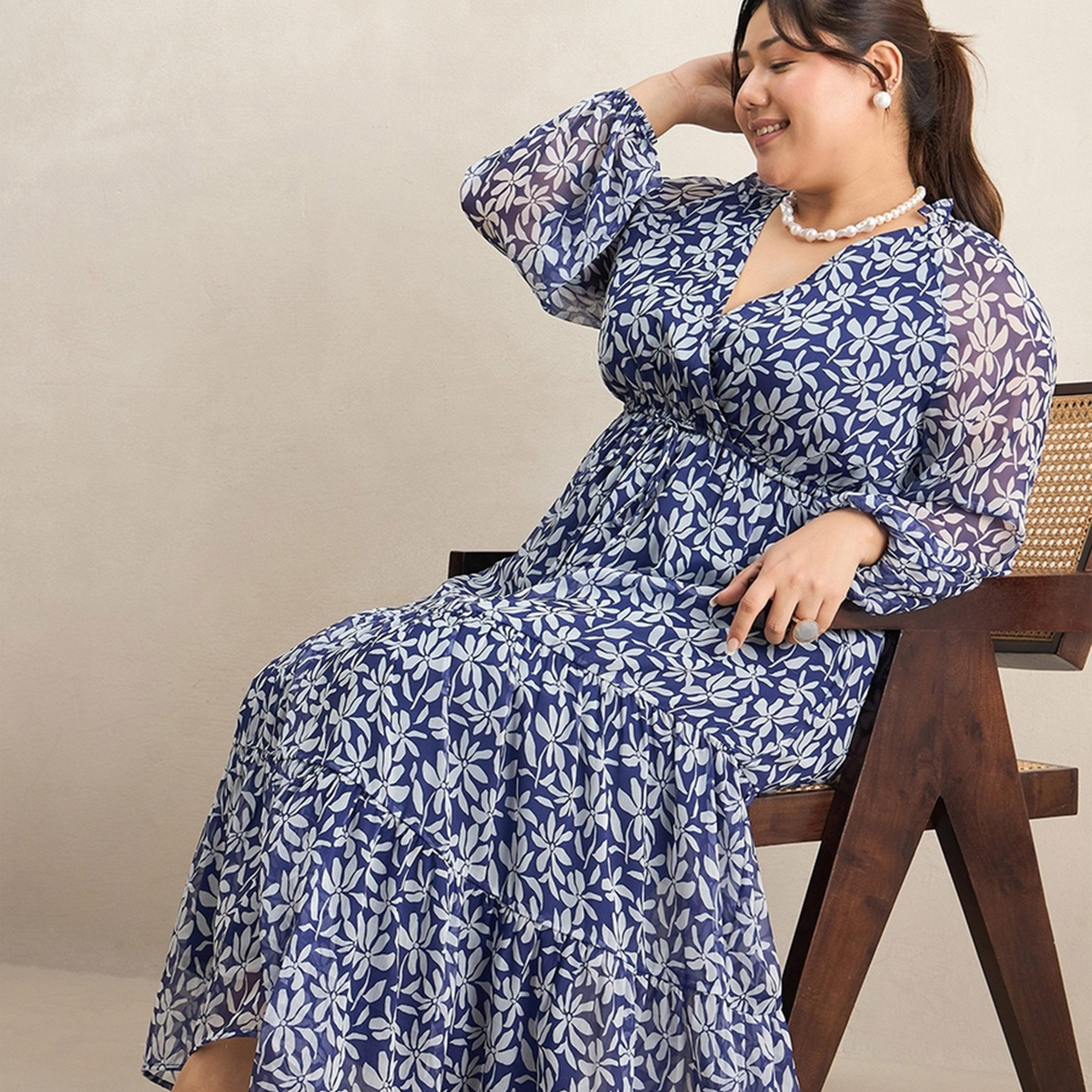 Femmella X Styli Plus Size Floral Print Tiered Maxi Dress-women-clothing-dresses-image-8