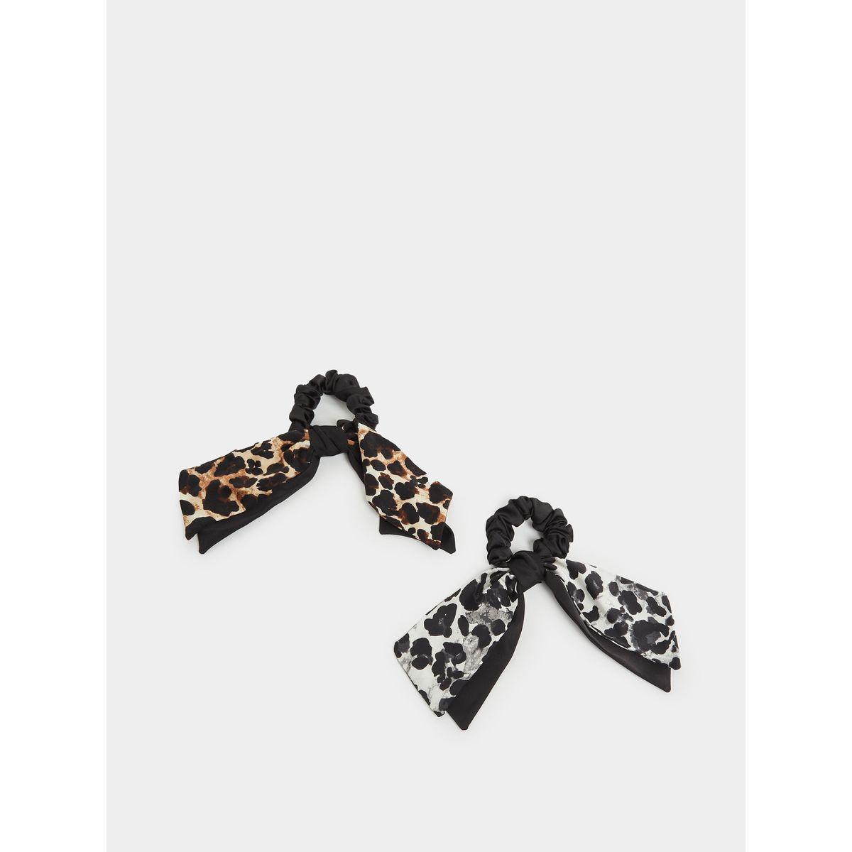 مجموعة من 2 - ربطة شعر سكرانشي بطبعة حيوان-women-hairaccessories-bands-image-3