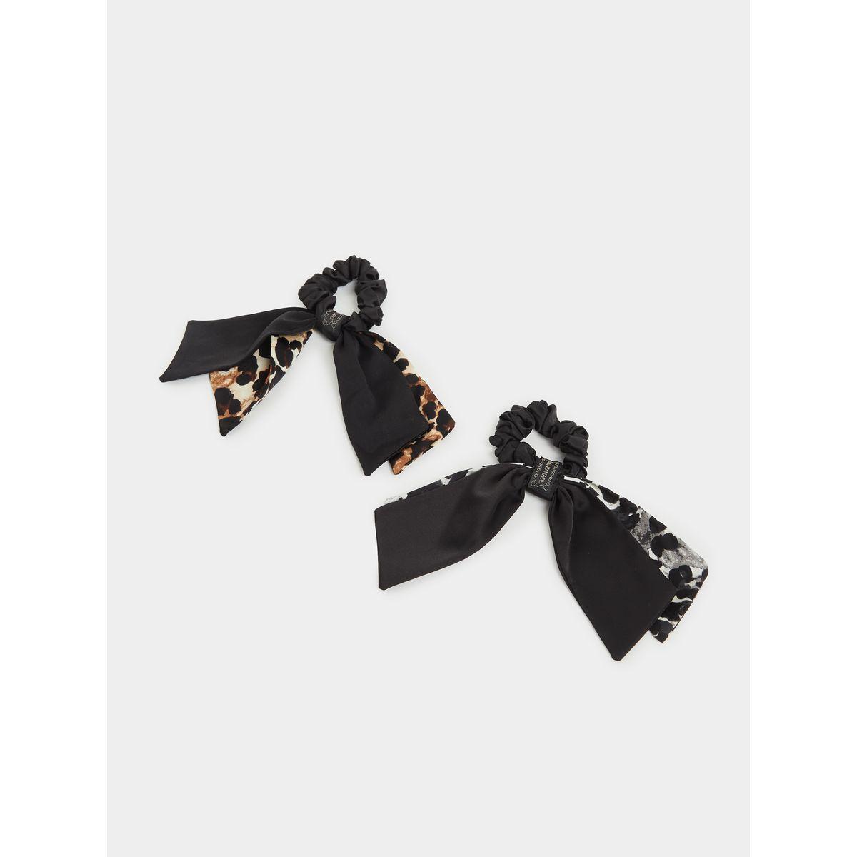 مجموعة من 2 - ربطة شعر سكرانشي بطبعة حيوان-women-hairaccessories-bands-image-4