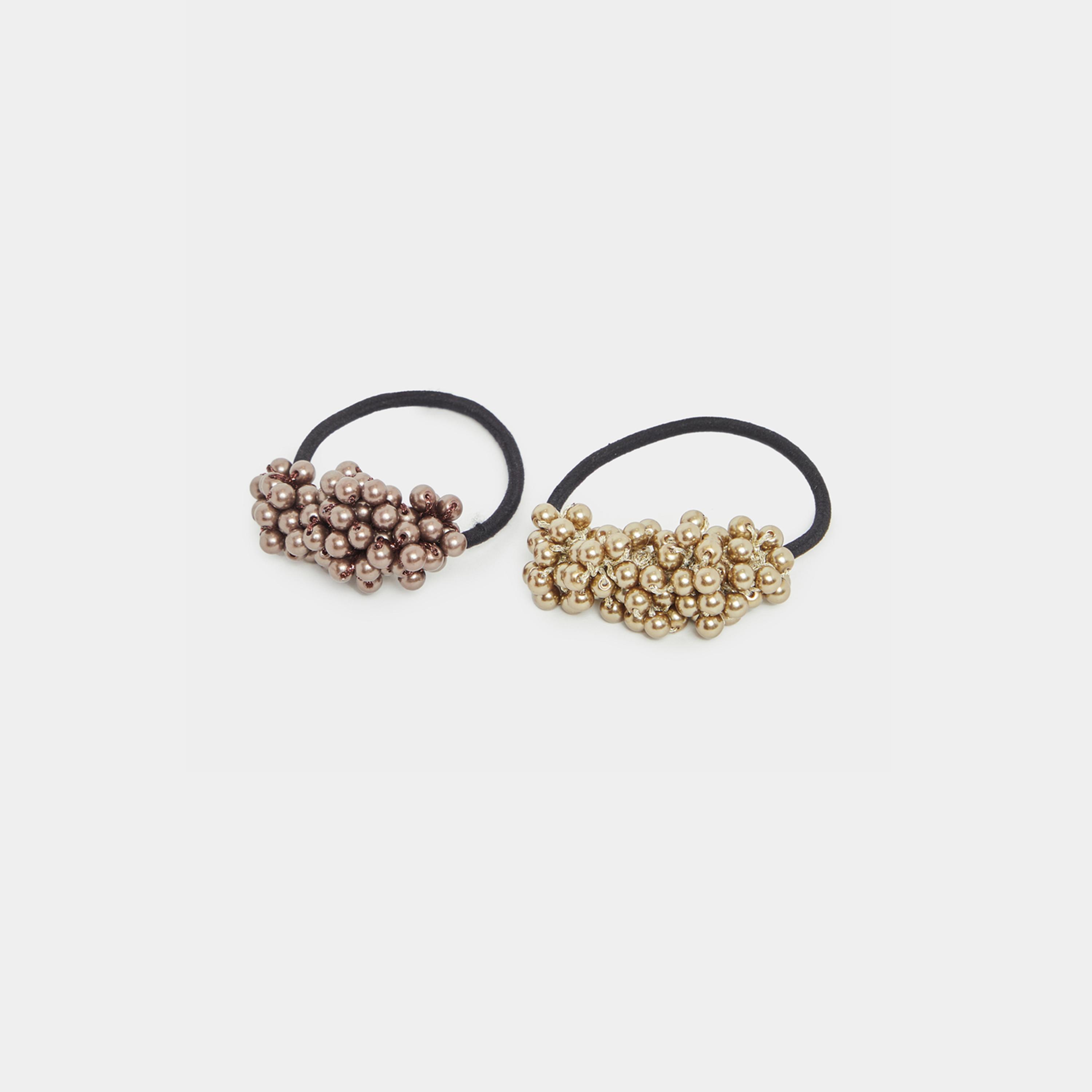 Styli Set of 2 - Beaded Hair Ties-women-hairaccessories-bands-image-1