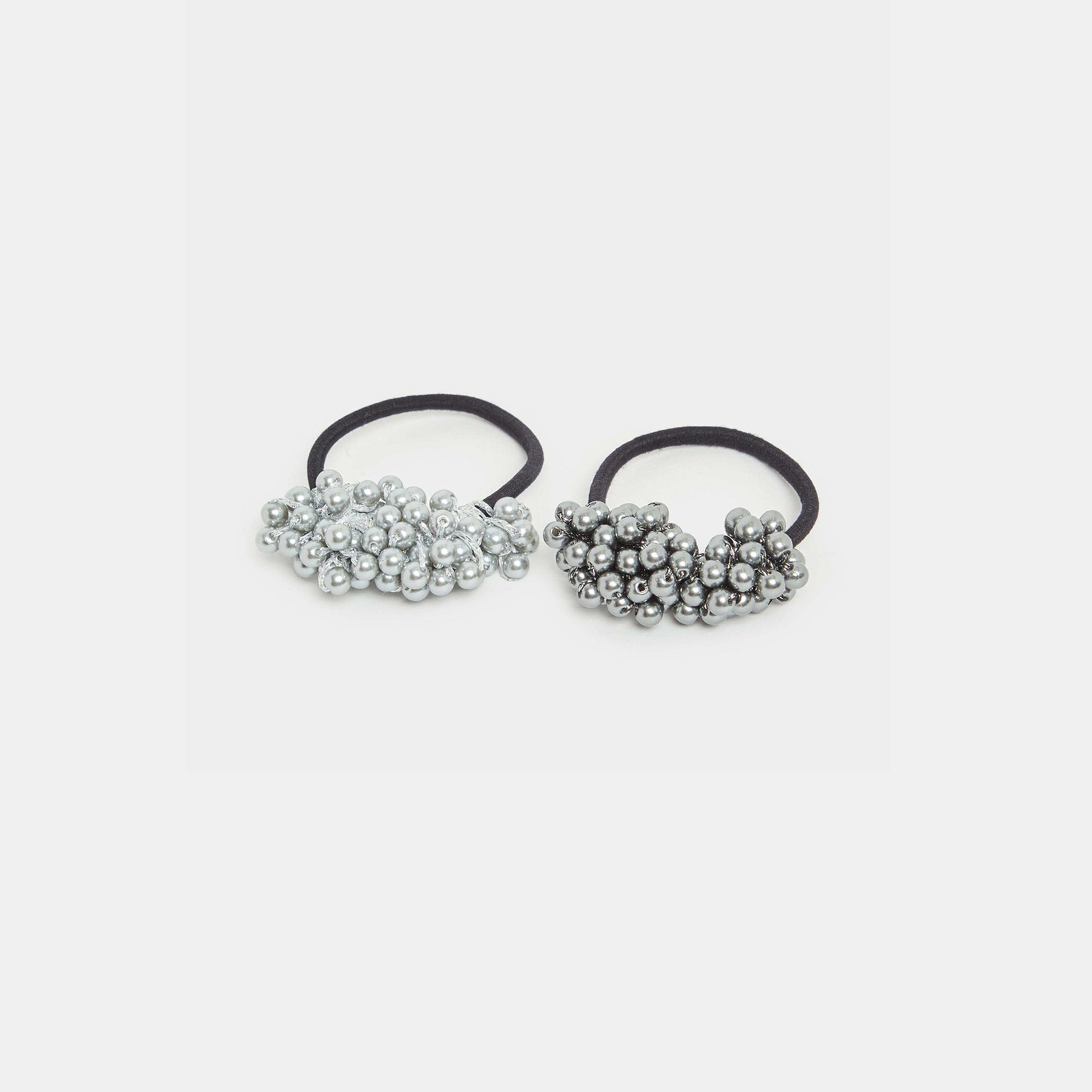 ستايلي - مجموعة قطعتين - ربطات الشعر المصنوعة من الخرز-women-hairaccessories-bands-image-1