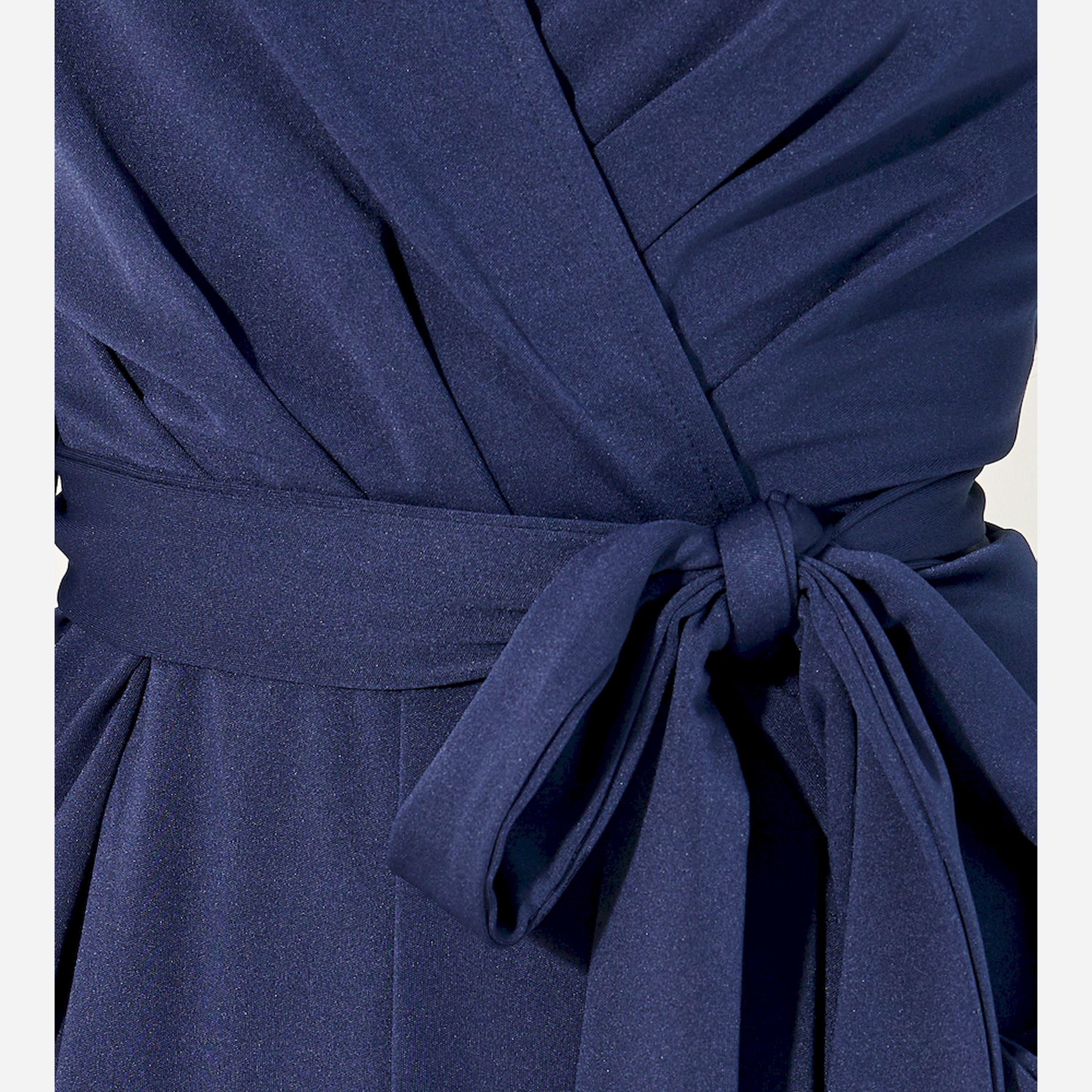 Styli V Neck Long Sleeve Jumpsuit In Stretchy Fabric With Tie Belt At Waist-women-clothing-jumpsuits-image-3