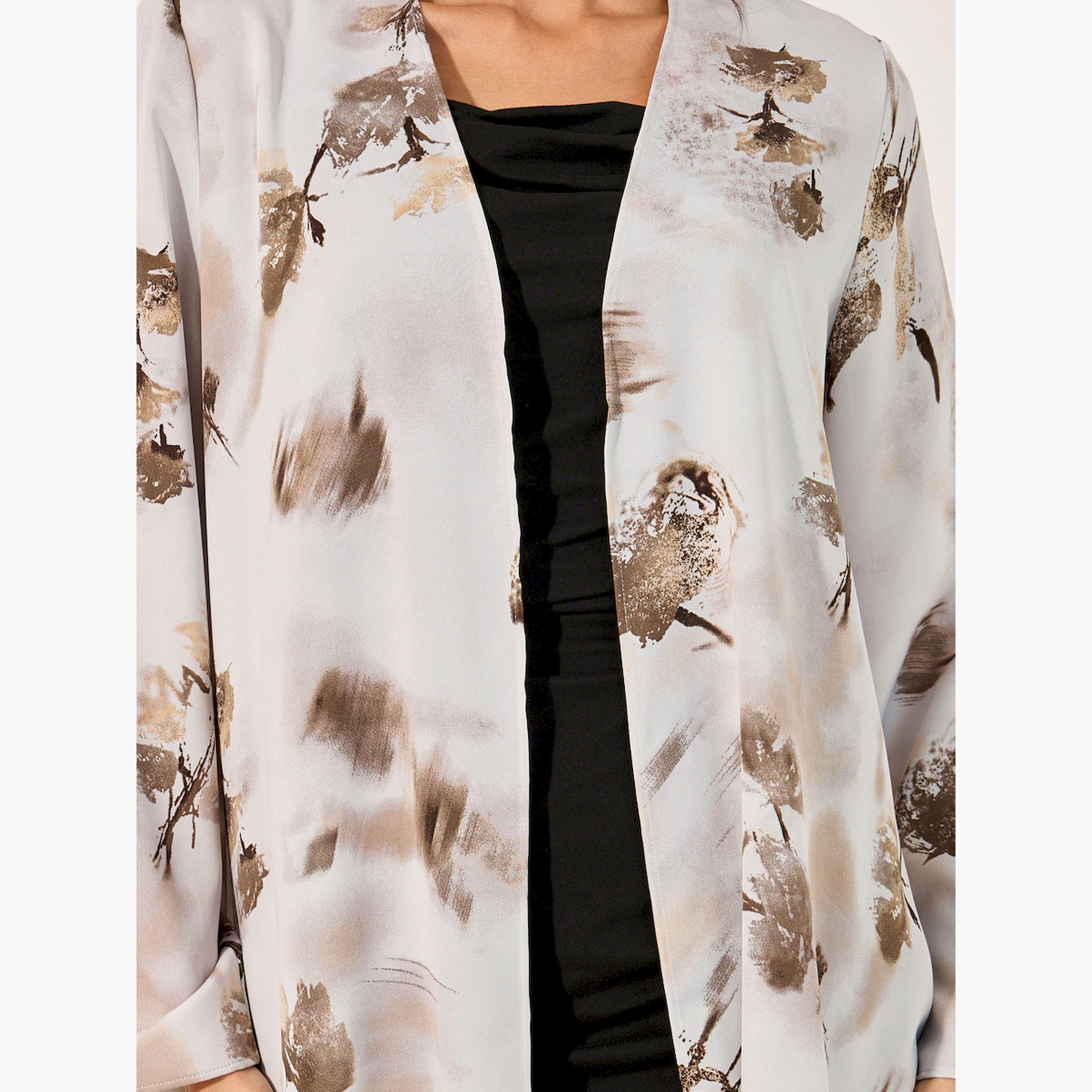 Amirah X Styli Floral Print Abaya with Printed Scarf-women-arabicclothing-abayas-image-4