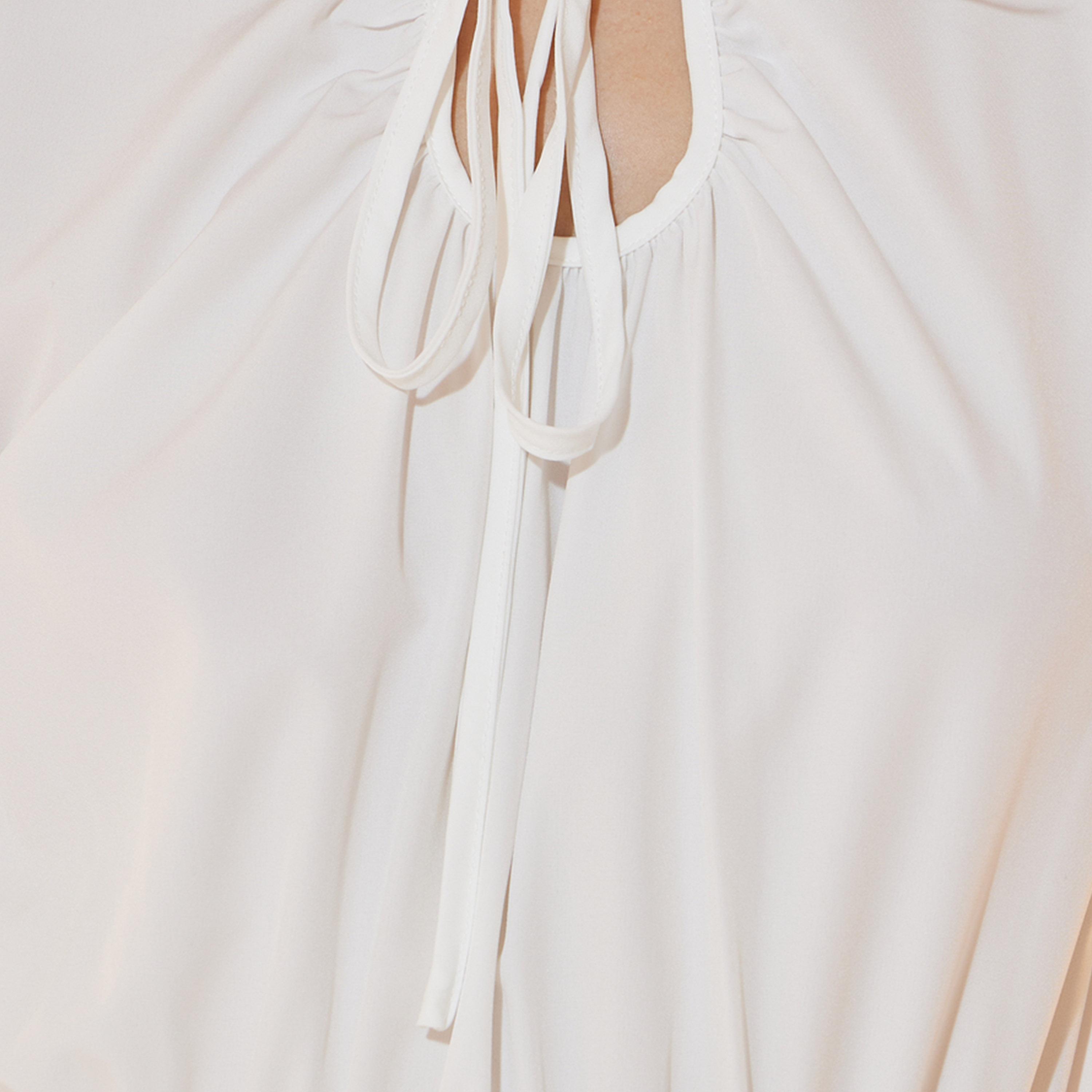 Take Two Solid Tie-Up Neck Tiered Maxi Dress-women-clothing-dresses-image-3