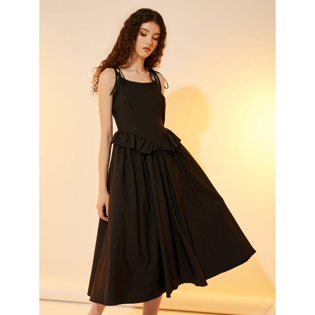 Take Two Ruffle Detail Strappy A-Line Midi Dress-women-clothing-dresses-image-2