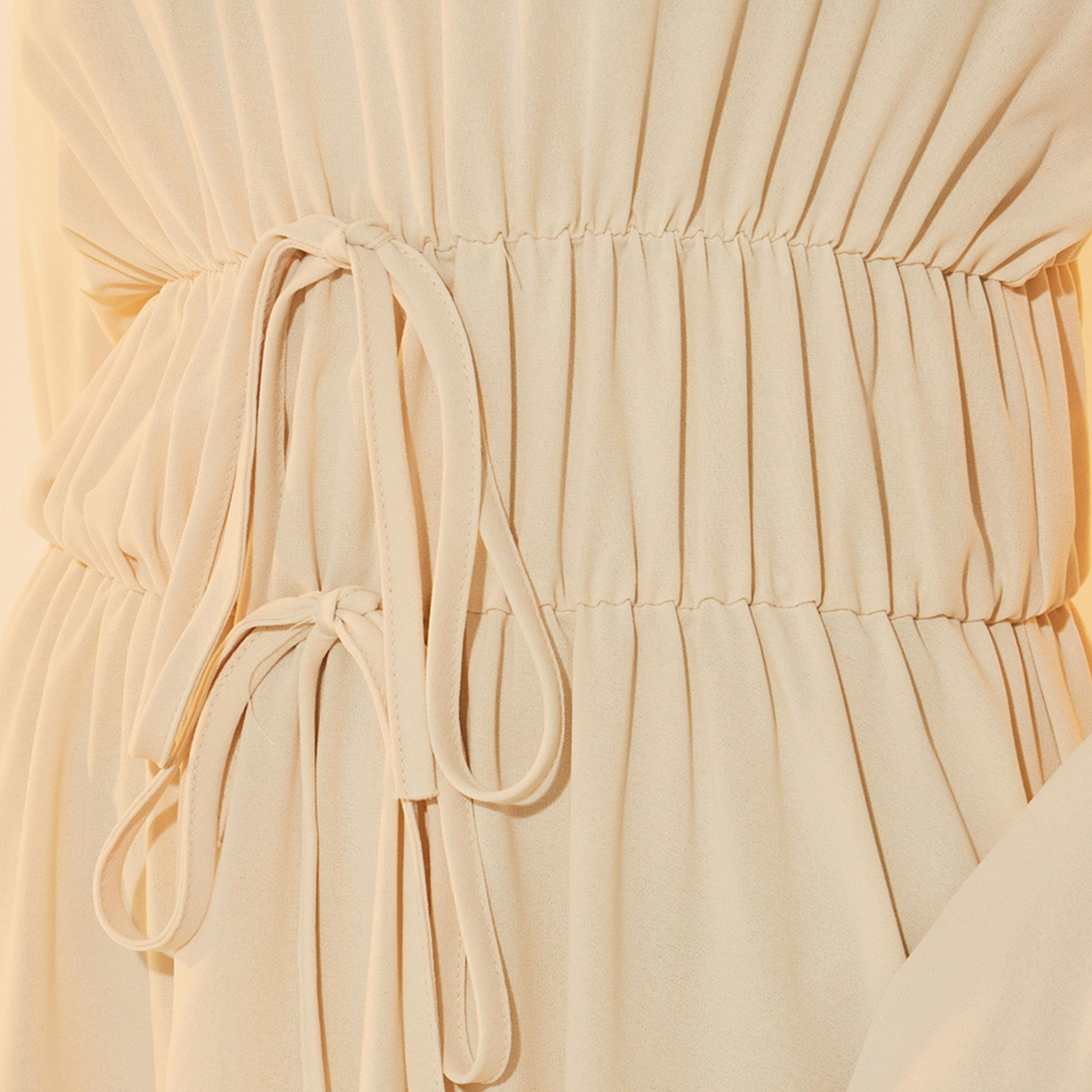 فستان طويل سادة بأكمام جرس مع أربطة-women-clothing-dresses-image-3