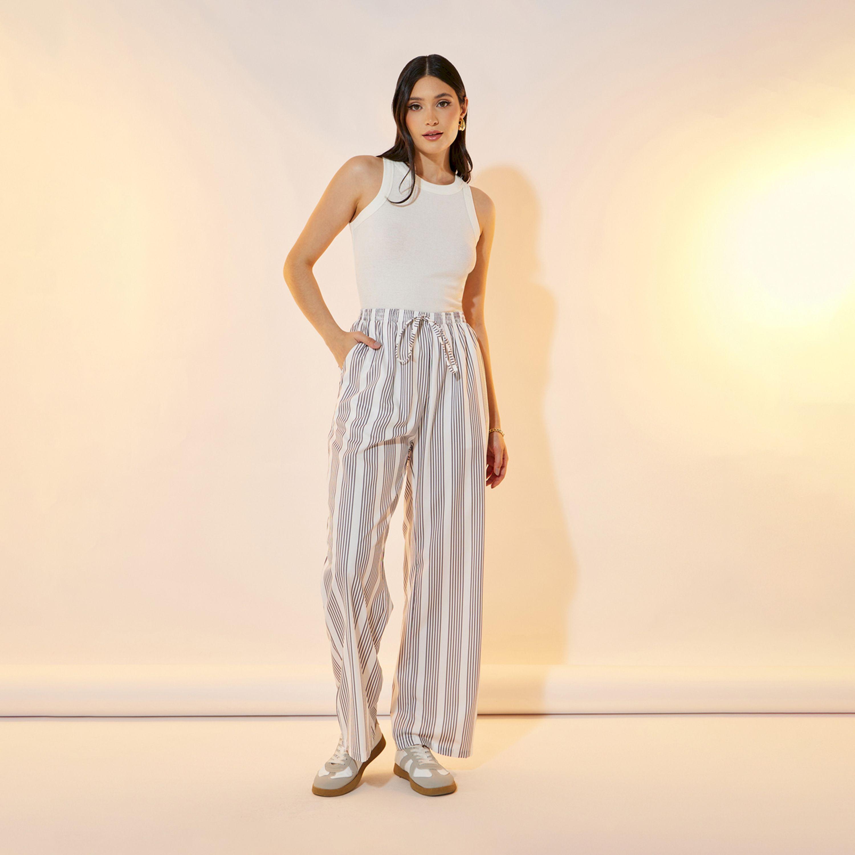 Take Two Striped Wide Leg Pants with Drawstring-women-clothing-bottoms-trousers-image-1