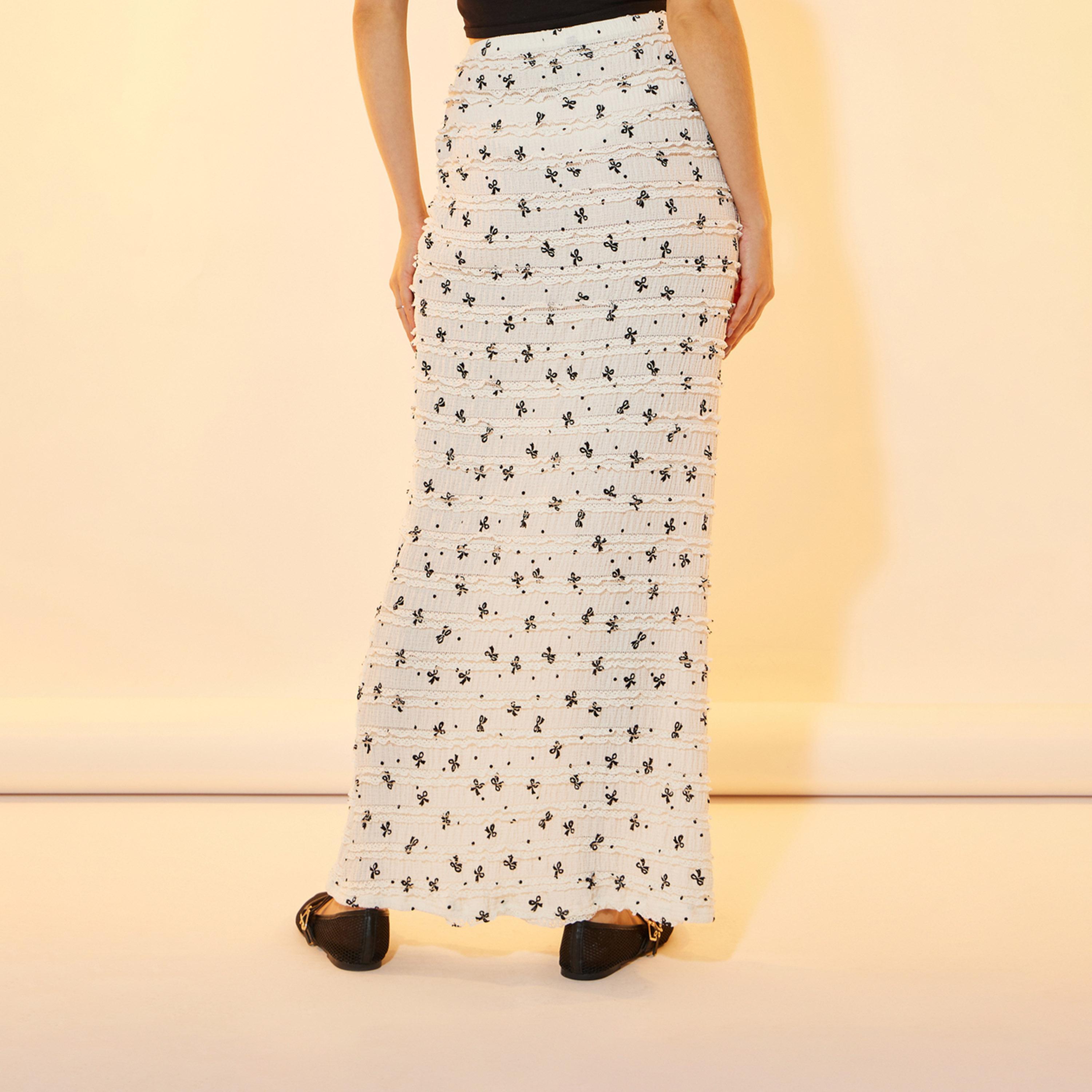 Take Two Scatter Pattern Print Texture Mermaid Maxi Skirt-women-clothing-bottoms-skirts-image-4