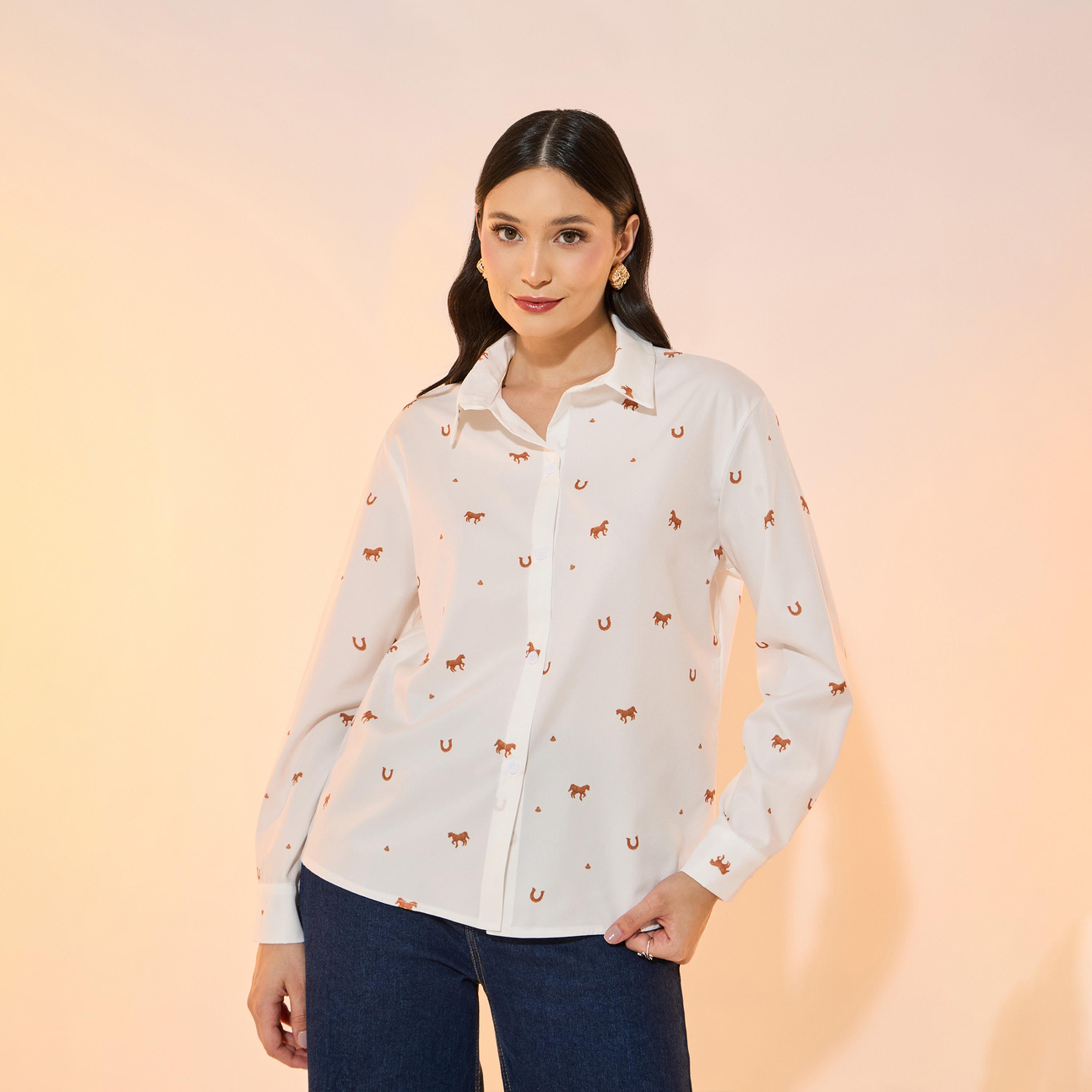 Take Two All-Over Print Long Sleeve Collared Shirt-women-clothing-shirtsandblouses-shirts-image-1