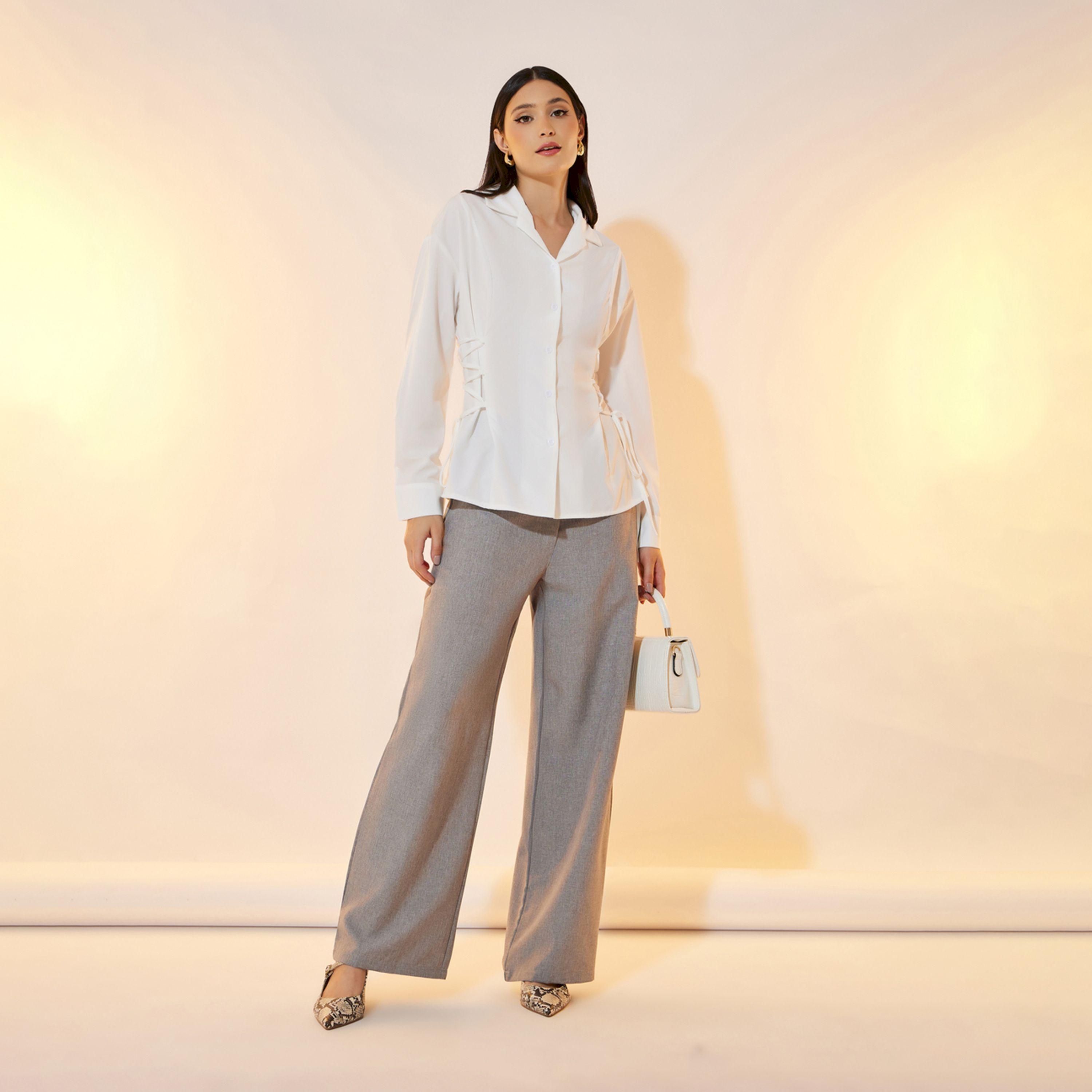 Take Two Solid Waist Tie-Up Long Sleeve Shirt-women-clothing-shirtsandblouses-shirts-image-2