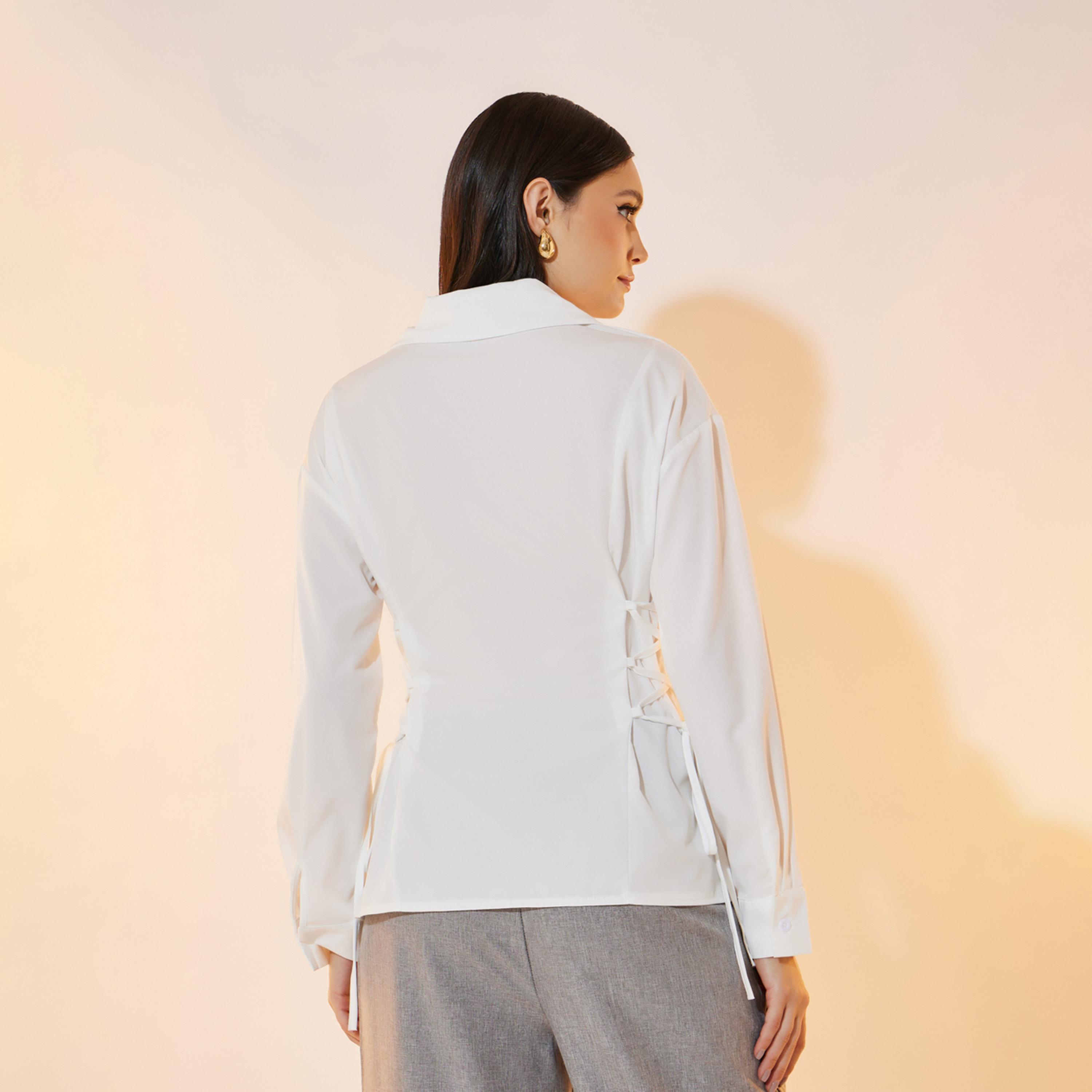 Take Two Solid Waist Tie-Up Long Sleeve Shirt-women-clothing-shirtsandblouses-shirts-image-4
