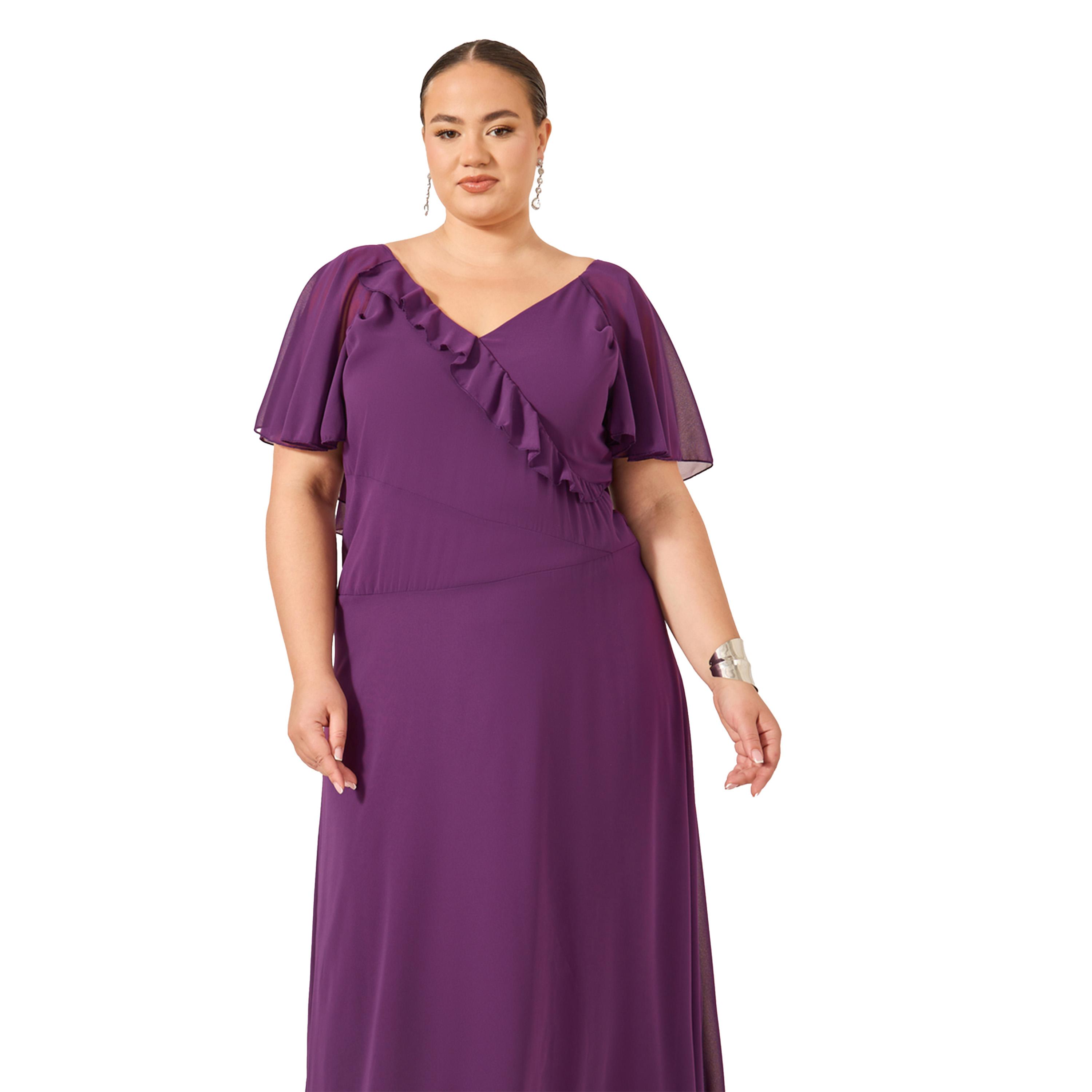 Styli Plus Size Ruffled Wrap Look A-Line Maxi Dress-women-clothing-dresses-image-3