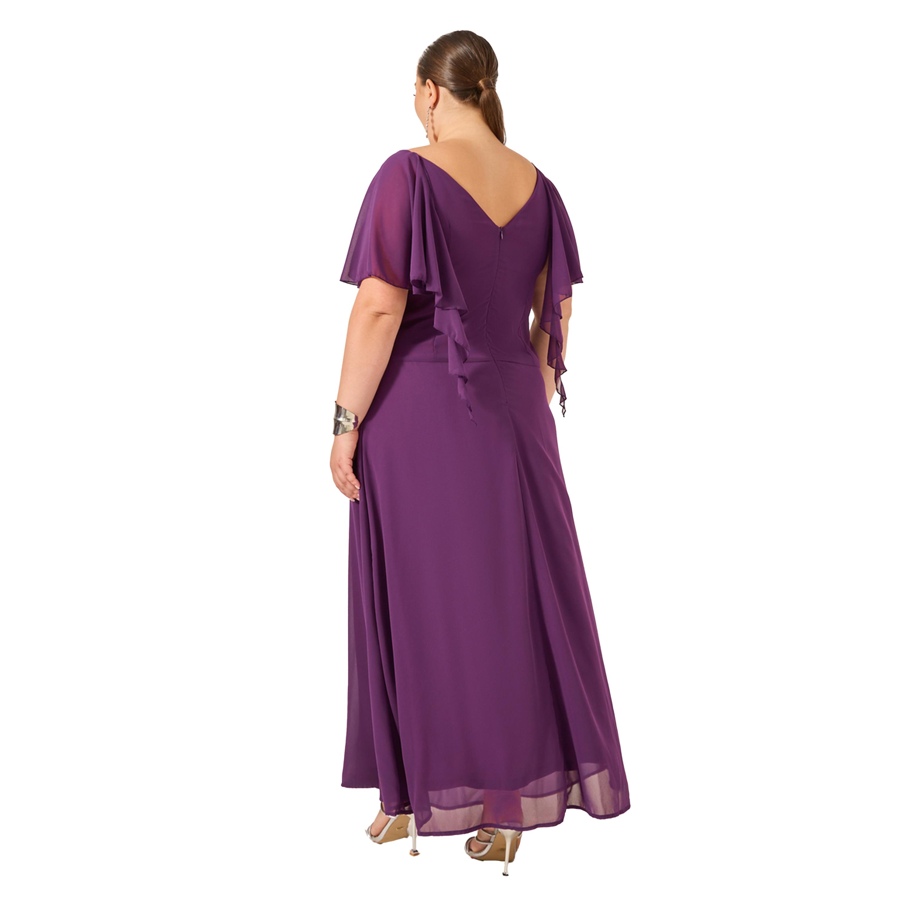 Styli Plus Size Ruffled Wrap Look A-Line Maxi Dress-women-clothing-dresses-image-5