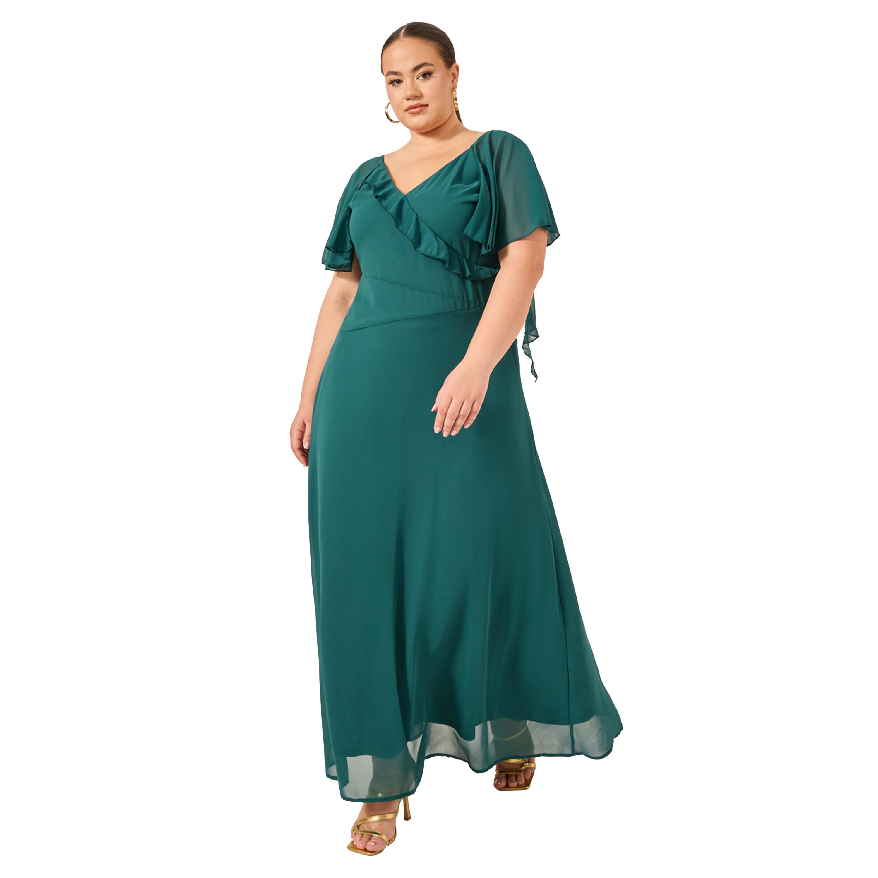 Styli Plus Size Ruffled Wrap Look A-Line Maxi Dress-women-clothing-dresses-image-2