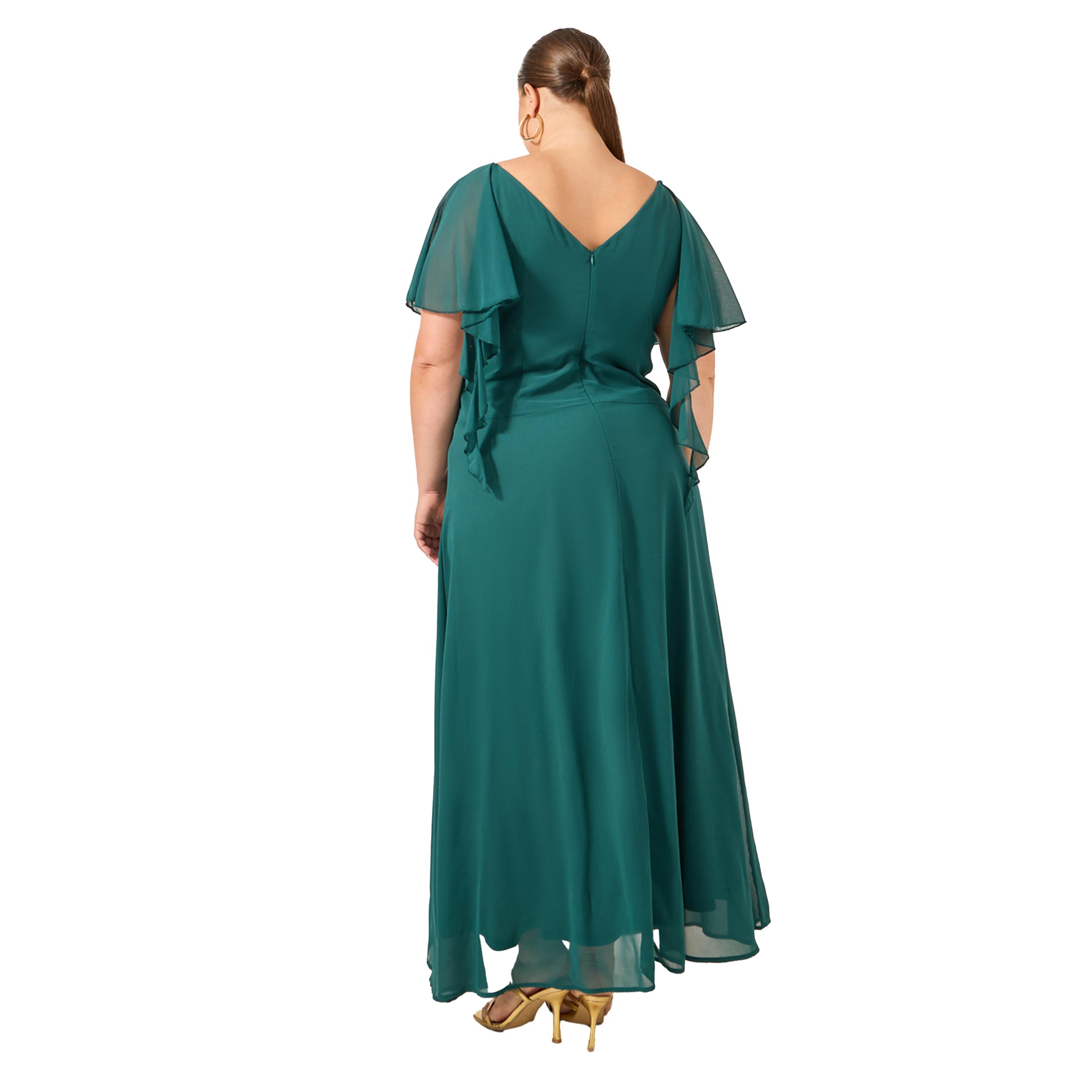 Styli Plus Size Ruffled Wrap Look A-Line Maxi Dress-women-clothing-dresses-image-5