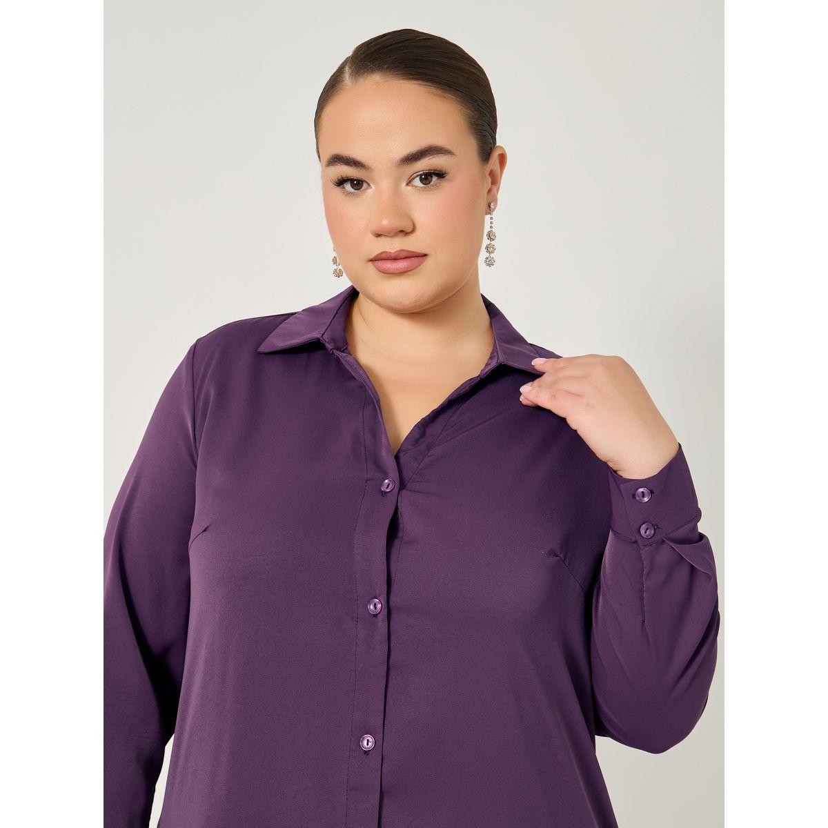 فستان طويل بمقاس كبير بنمط قميص-women-clothing-dresses-image-3