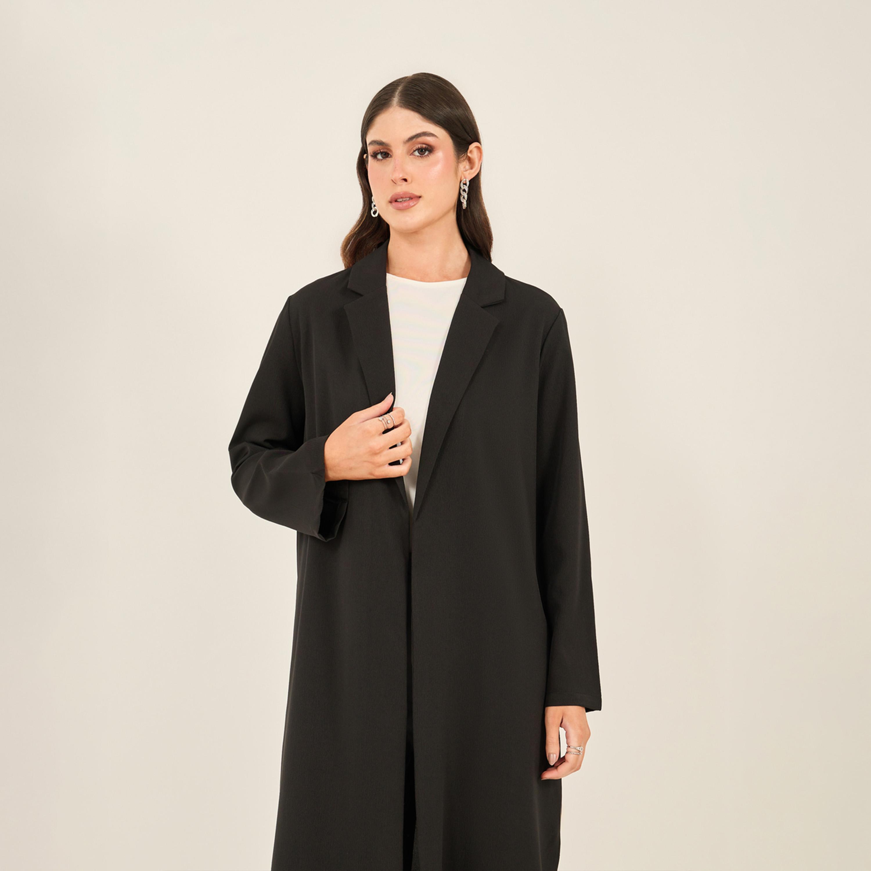 ستايلي - كيمونو بقصة عادية وياقة وحافة شراشيب-women-clothing-shirtsandblouses-shirts-image-3