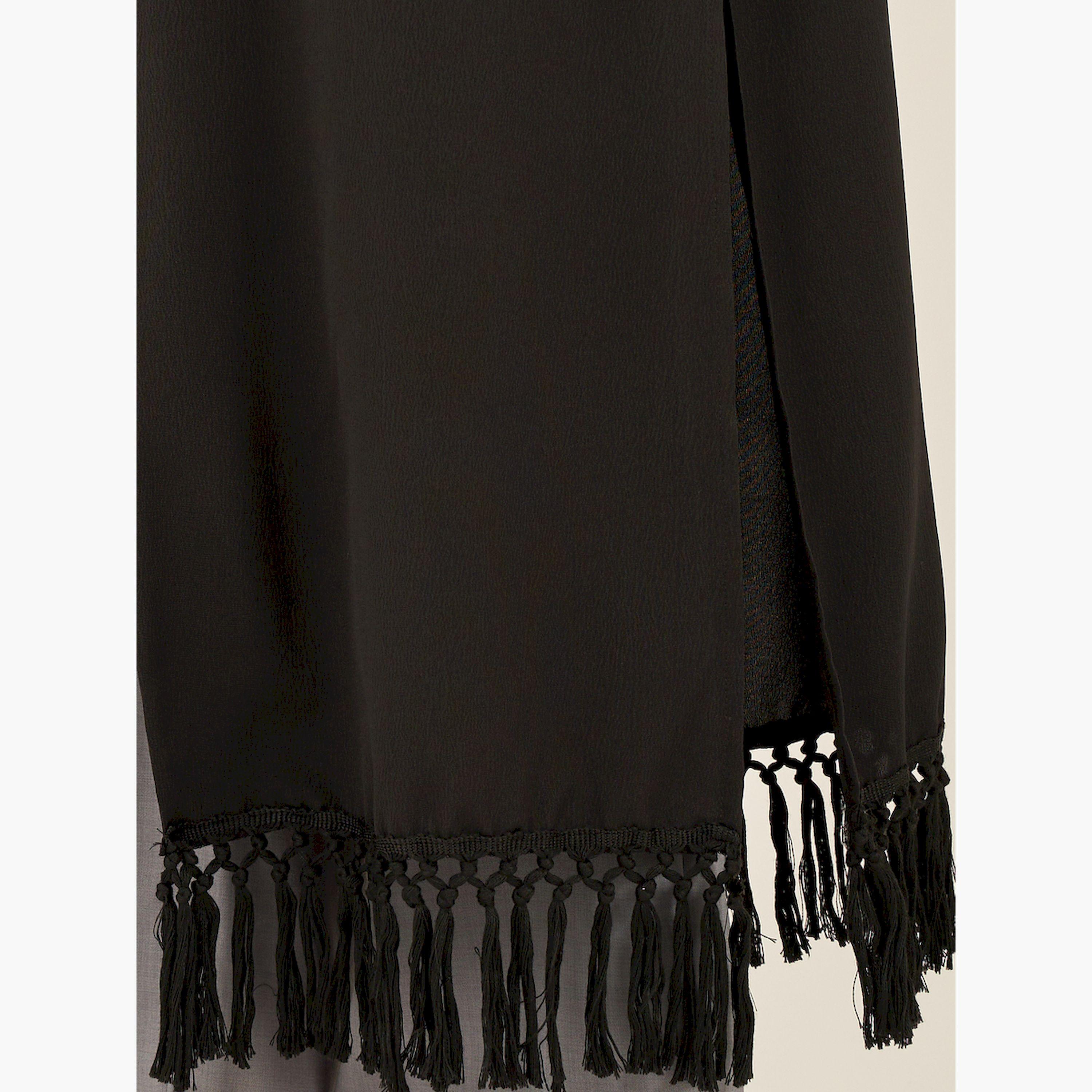 Styli Regular Fit Collared Kimono with Fringe Trim-women-clothing-shirtsandblouses-shirts-image-4